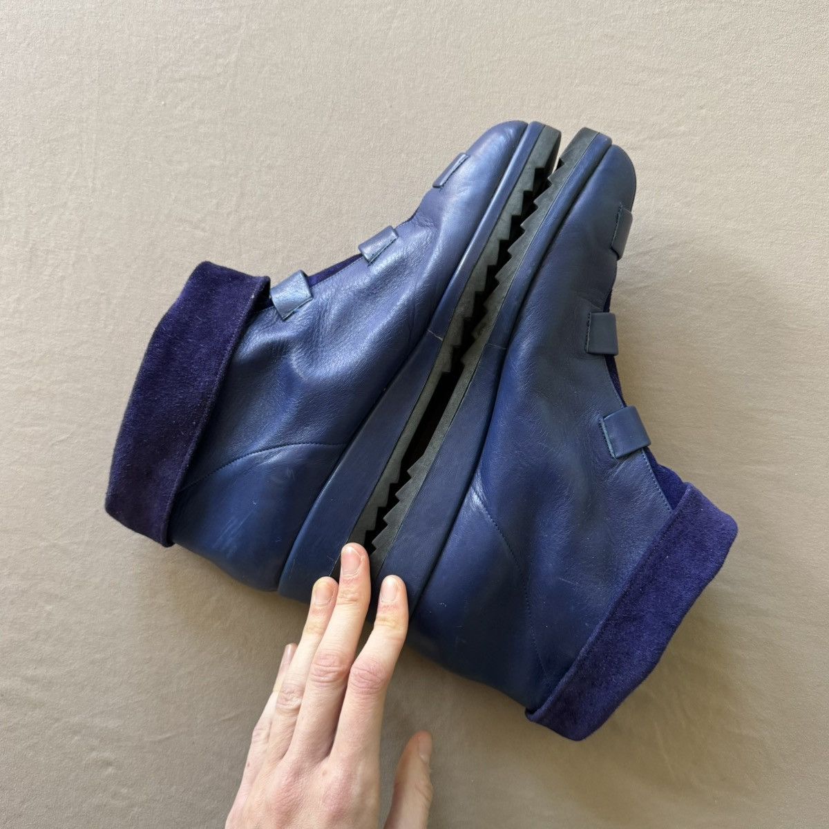Charles Jourdan Vintage 90s Charles Jordan Avant Garde Leather Ankle Boots Size US 8 / IT 38 - 3 Thumbnail
