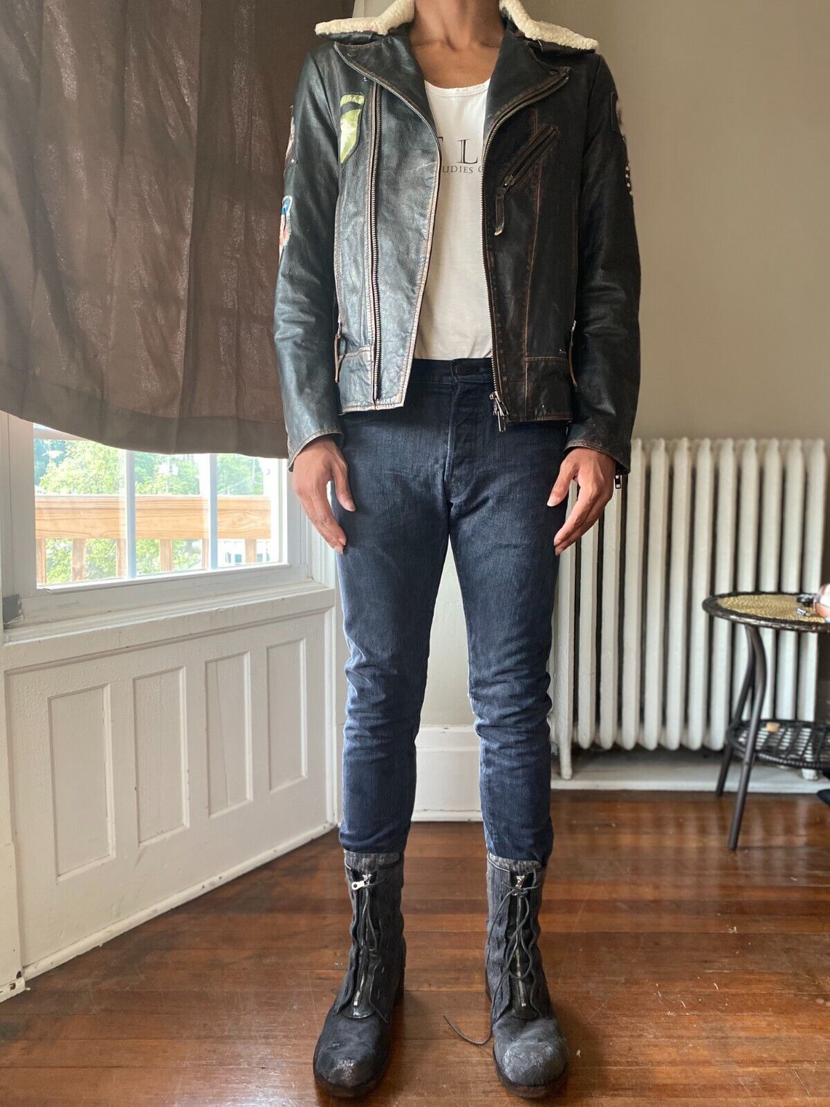 Japanese Brand × Vintage Sword Distressed Leather Biker Jacket Size US M / EU 48-50 / 2 - 8 Thumbnail