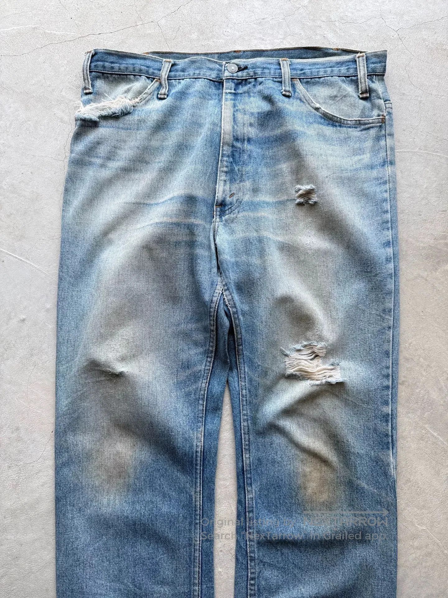 Vintage Vintage 60s JC Penney Distressed Straight Jeans. Size US 36 / EU 52 - 3 Thumbnail