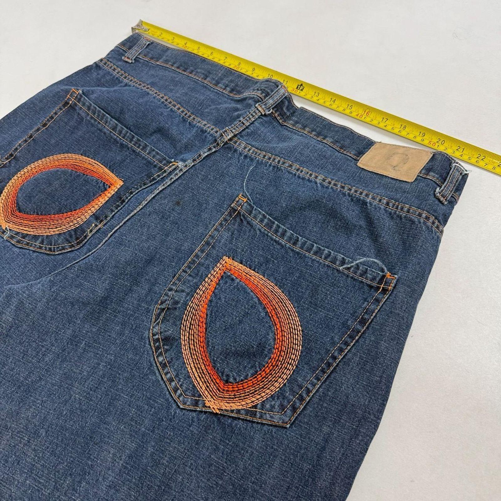 Japanese Brand × Le Grande Bleu (L.G.B.) × Vintage Vintage dark wash grunge archive baggy y2k embroidered jeans Size US 44 / EU 60 - 5 Thumbnail
