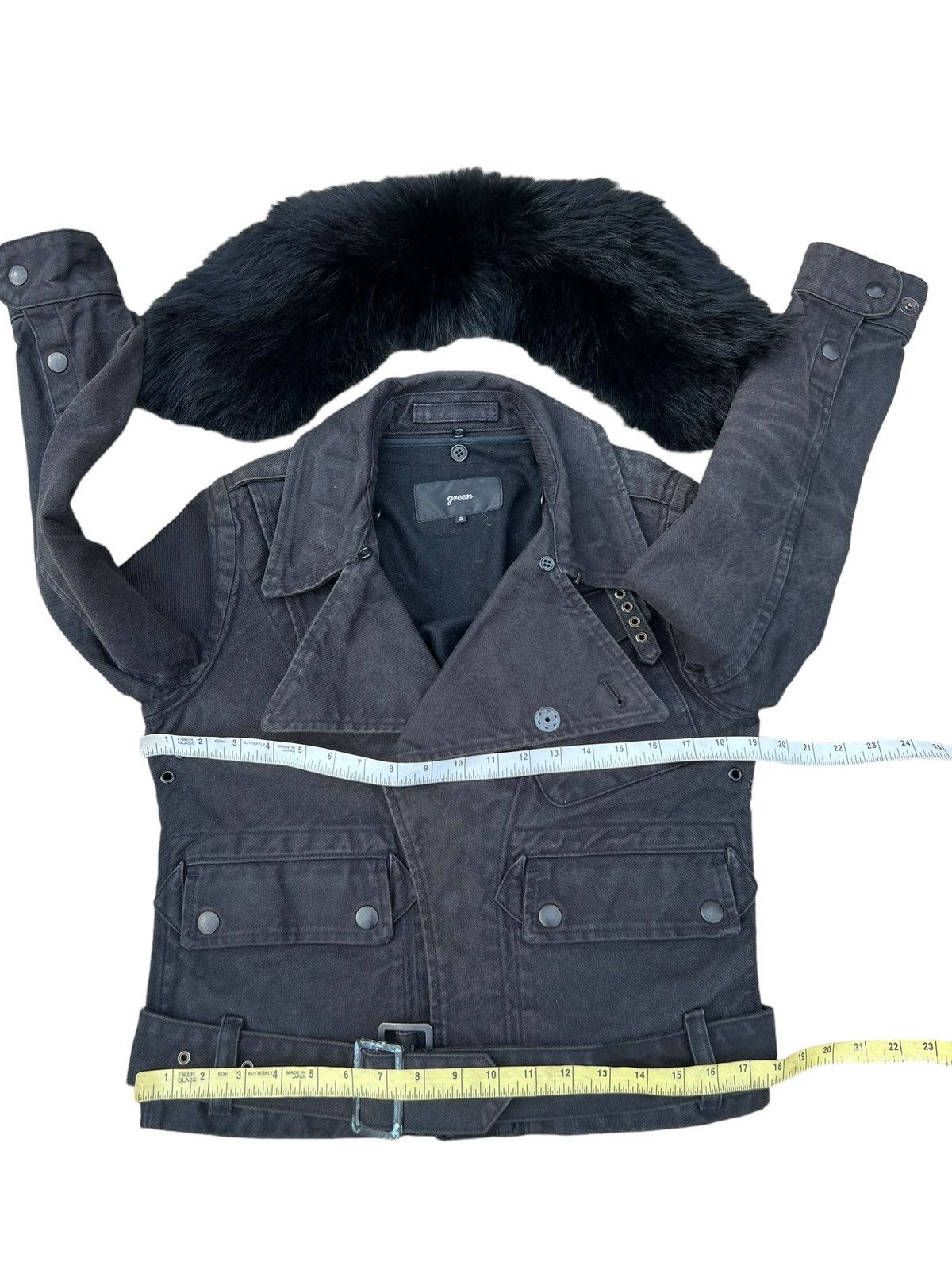 HYKE × If Six Was Nine Green Hideaki Yoshihara Coyote Fur Rider Denim Jacket Size US S / EU 44-46 / 1 - 3 Thumbnail