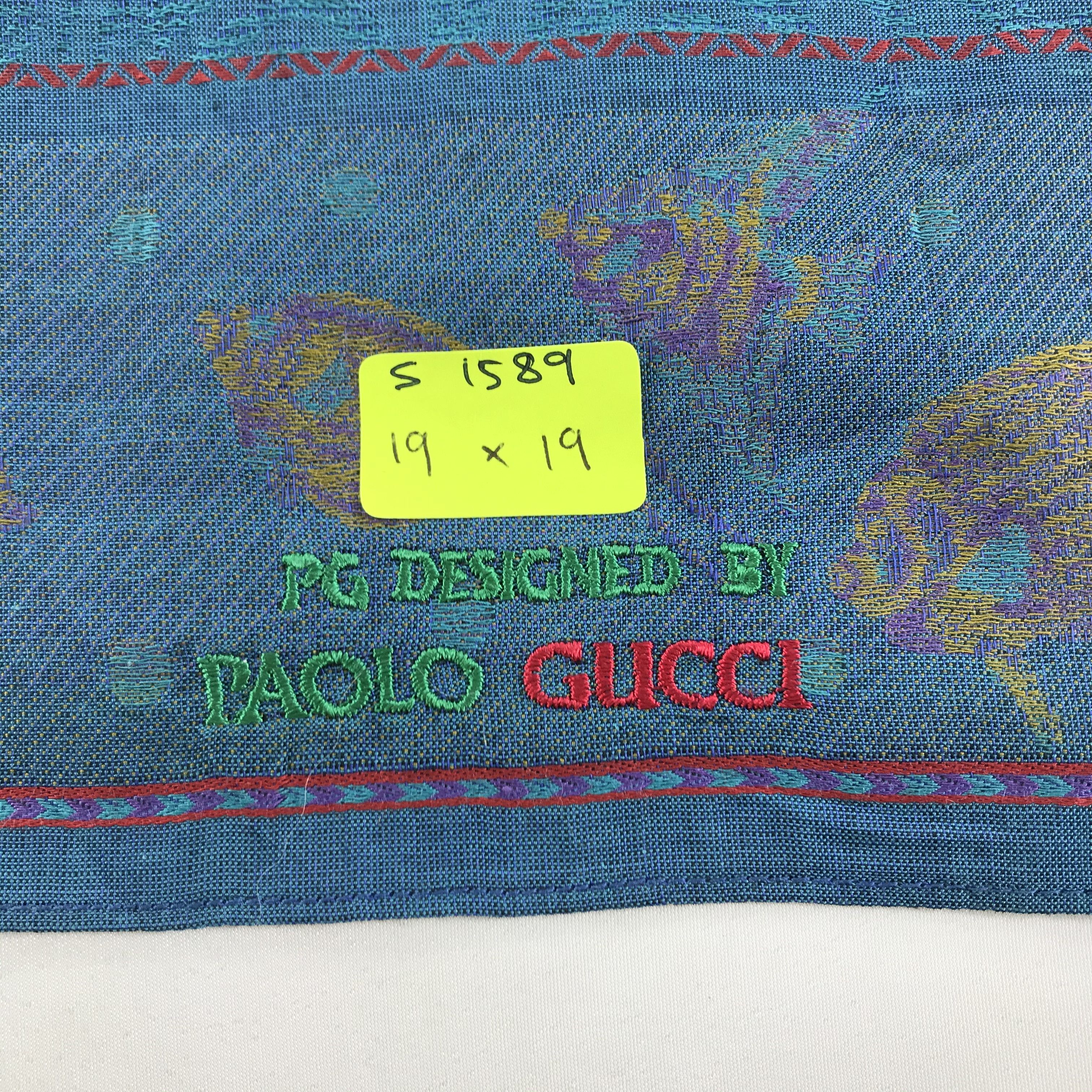 Paolo Gucci × Vintage Paolo Gucci Bandana / Handkerchief / Neckerchief - S1589 Size ONE SIZE - 5 Thumbnail