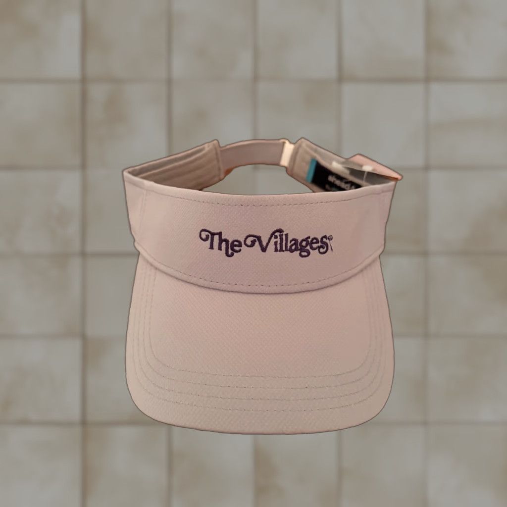 Vintage AHEAD Visor Hat Gray The Villages Florida Golf Tennis NEW NWT Unisex Adults One Size Size ONE SIZE - 1 Thumbnail