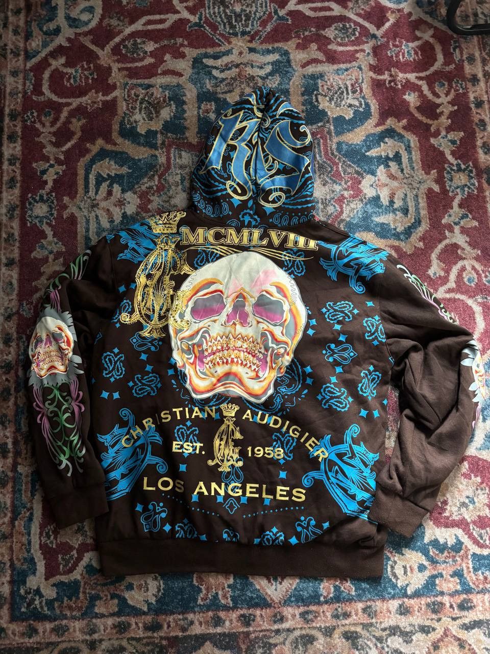 Christian Audigier Vintage y2k Christian Audigier hoodie size XL Size US XL / EU 56 / 4 - 2 Thumbnail