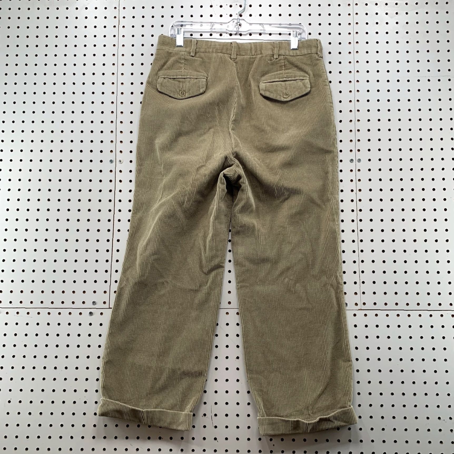 Vintage VINTAGE L.L. Bean Pants Corduroy Mens 32x25 Beige Cuffed USA 80s 90s Skateboard Mens Size US 32 / EU 48 - 4 Thumbnail