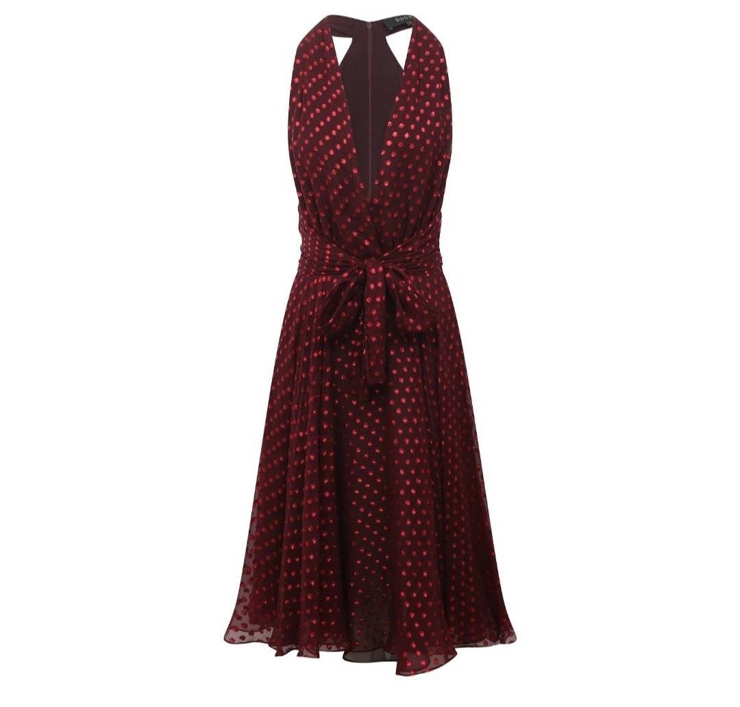 image of Gucci Red Polkadot Dress, Women's (Size XS)