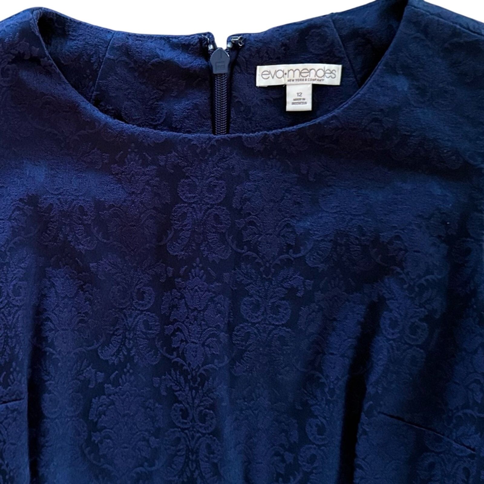 Other Eva Mendez’s Blue Mini Damask Print Dress size 12. Size XL / US 12-14 / IT 48-50 - 7 Thumbnail