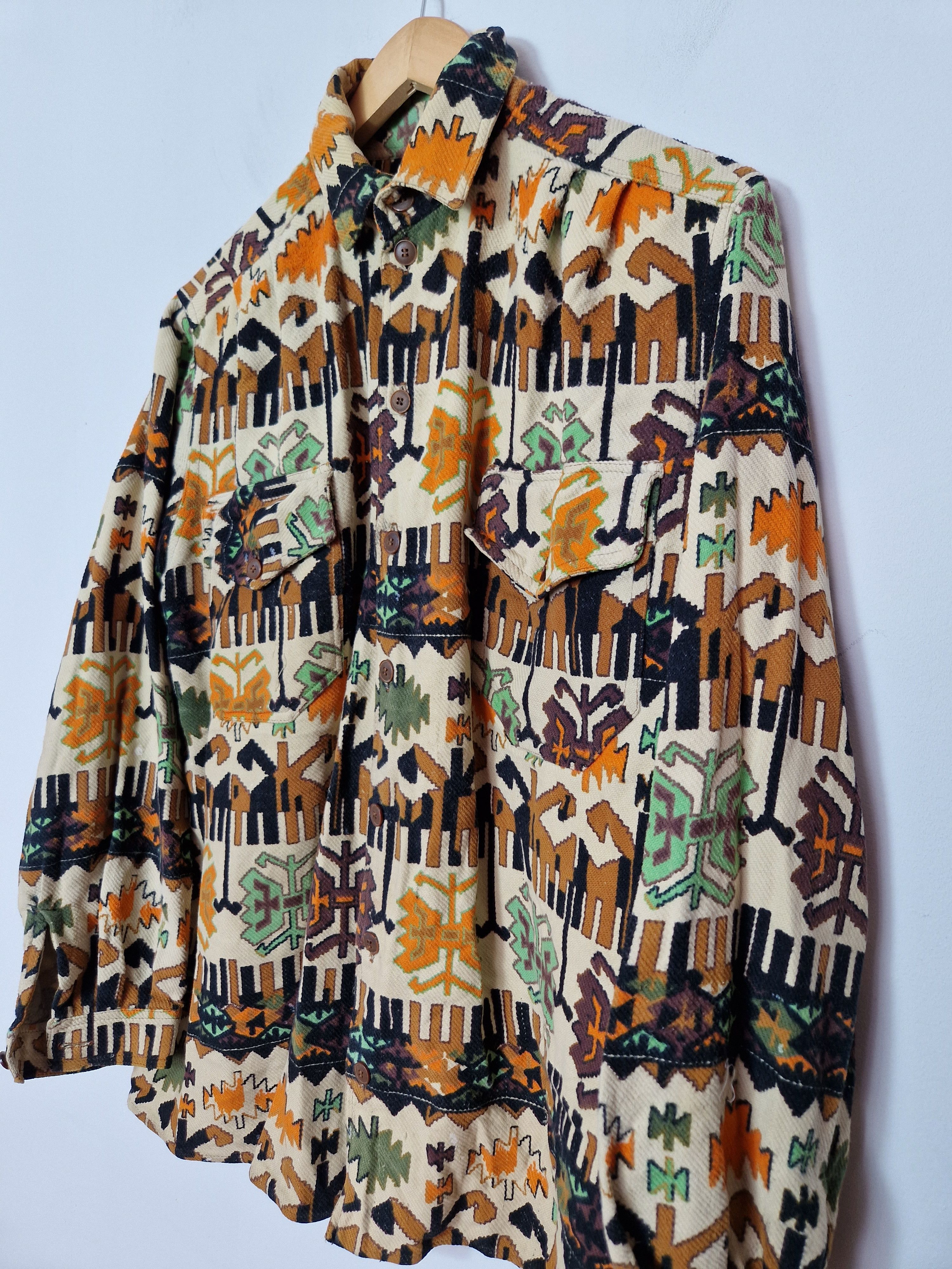 Japanese Brand × Vintage vintage abstract shirt Size US L / EU 52-54 / 3 - 3 Thumbnail