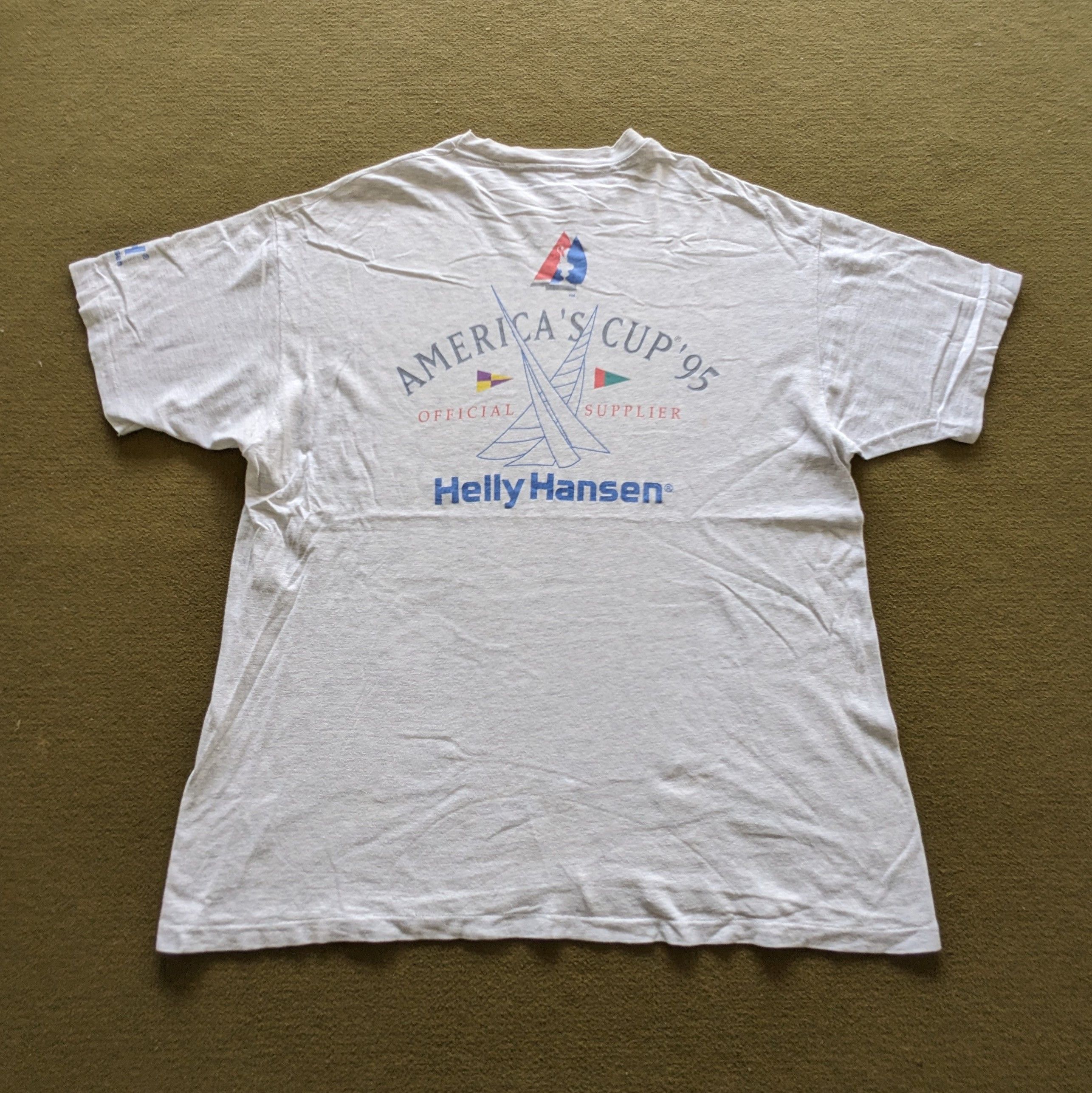 Helly Hansen Vintage 90's HELLY HANSEN America's Cup 1995 T-shirt Size US XL / EU 56 / 4 - 1 Thumbnail