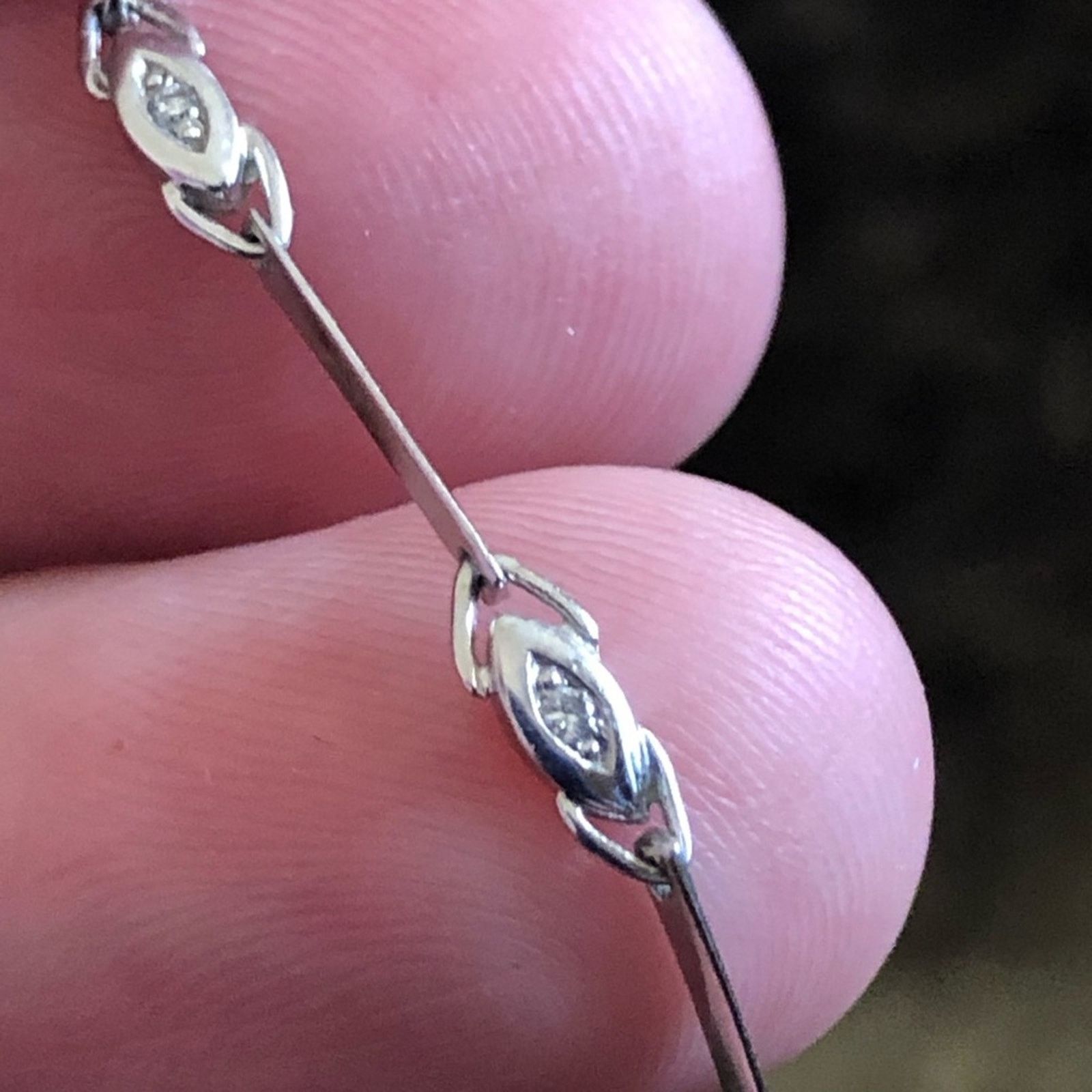 Jewelry 14k white gold genuine diamond accent bracelet Size ONE SIZE - 7 Thumbnail