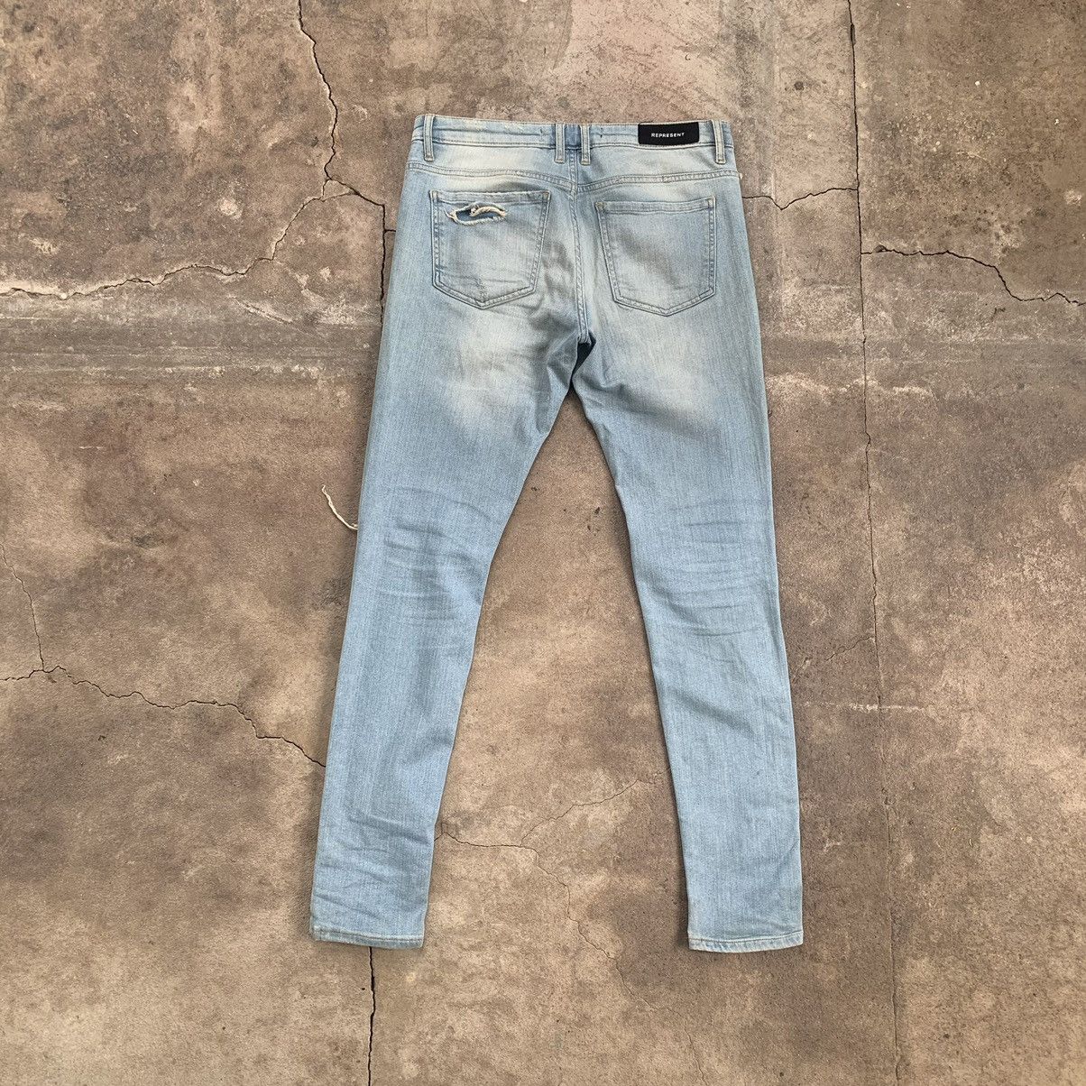 Represent Clo. Represent Knee Destroyer denim indigo jeans pants Size US 30 / EU 46 - 7 Thumbnail