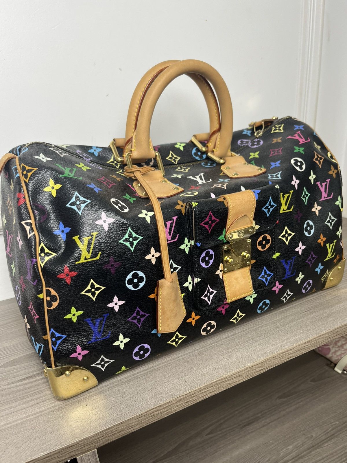 Louis Vuitton Louis Vuitton Black Murakami Monogram Speedy 40 Size ONE SIZE - 3 Thumbnail