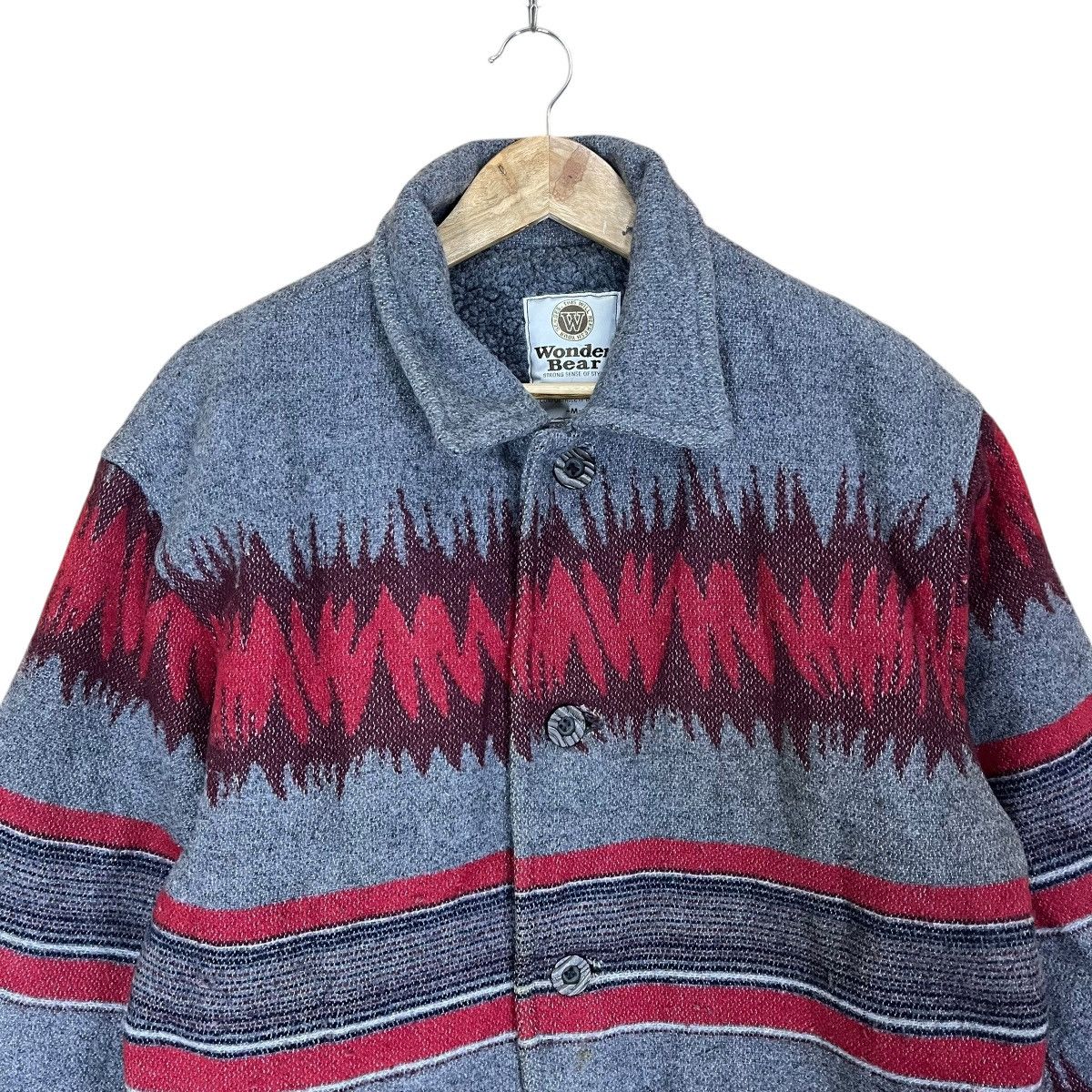 Pendleton Vintage 90’s Wonder Bear Native Hippie Button Jacket Size US M / EU 48-50 / 2 - 4 Thumbnail