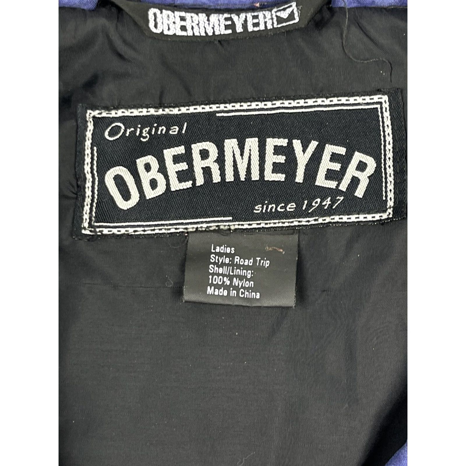 Obermeyer VINTAGE Obermeyer Ski Jacket Womens Shell Lined Parka XL Purple 90s 80s Road Trip Full Zip Hood Size XL / US 12-14 / IT 48-50 - 2 Thumbnail