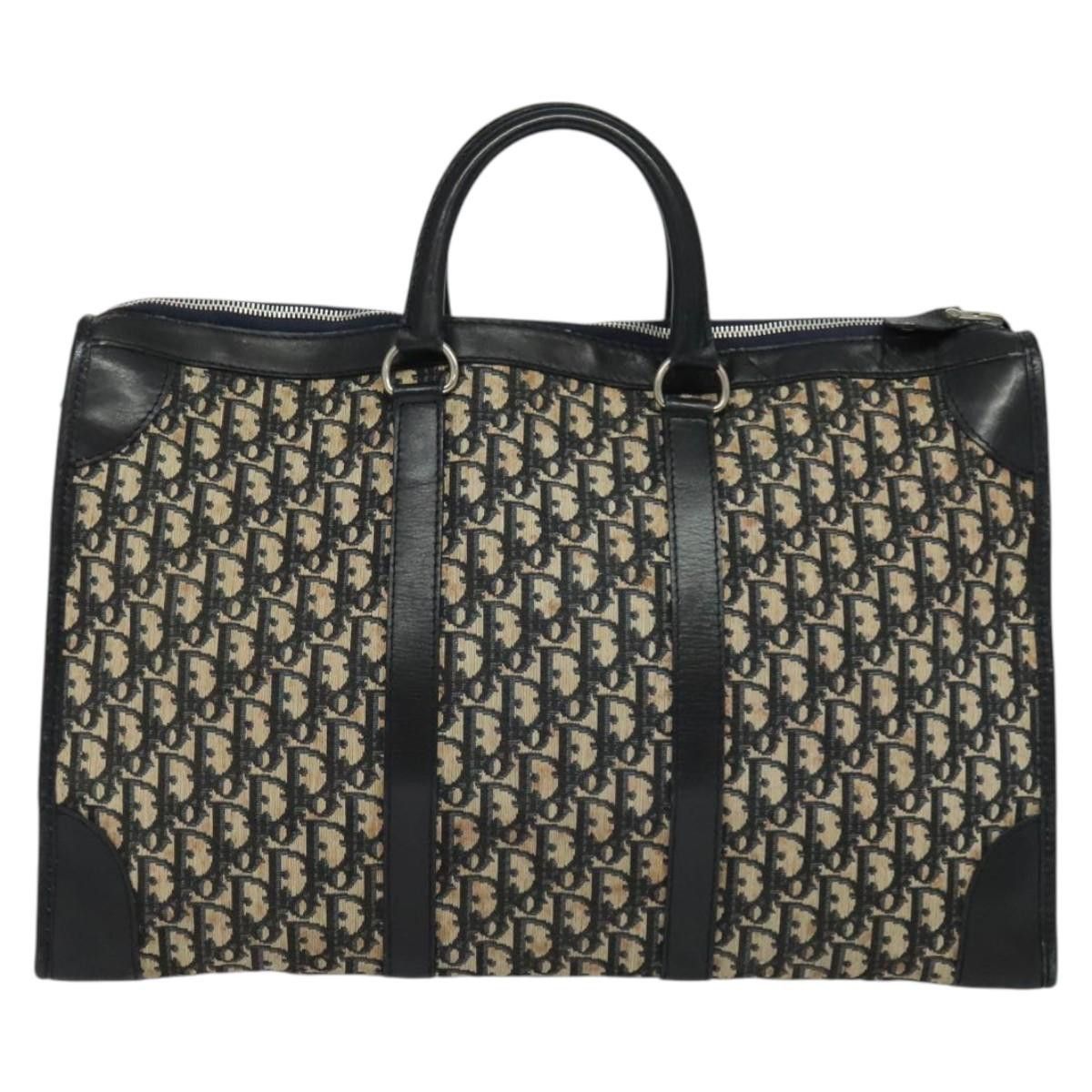 Dior DIOR Trotter Canvas Boston Bag Navy Silver Size ONE SIZE - 3 Thumbnail
