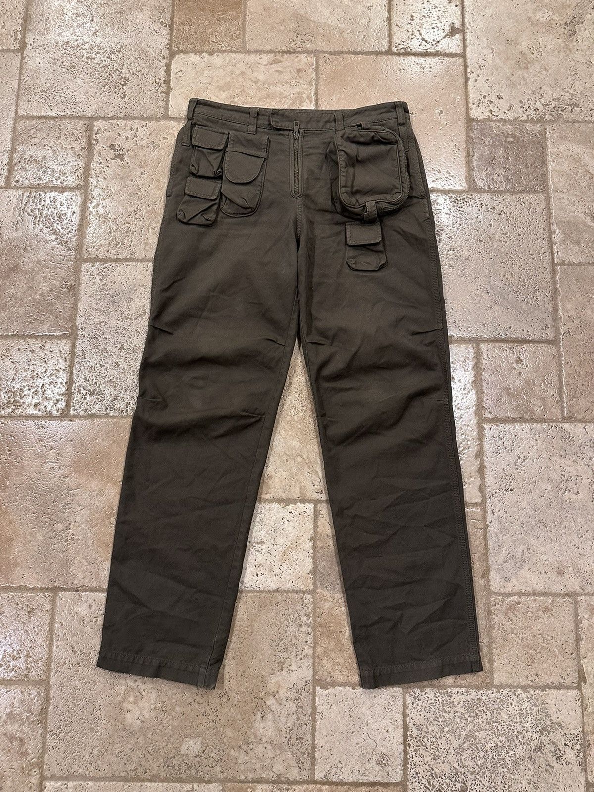 Louis Vuitton Louis Vuitton x Virgil 3D Technical Olive Green Cargo Pants Size US 34 / EU 50 - 17 Thumbnail