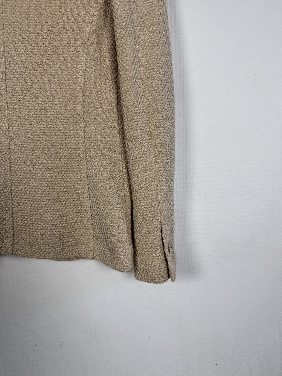 Circolo 1901 Circolo 1901 Blazer Virgil Wool Beige Textured Knit Jacket Size S / US 4 / IT 40 - 14 Thumbnail