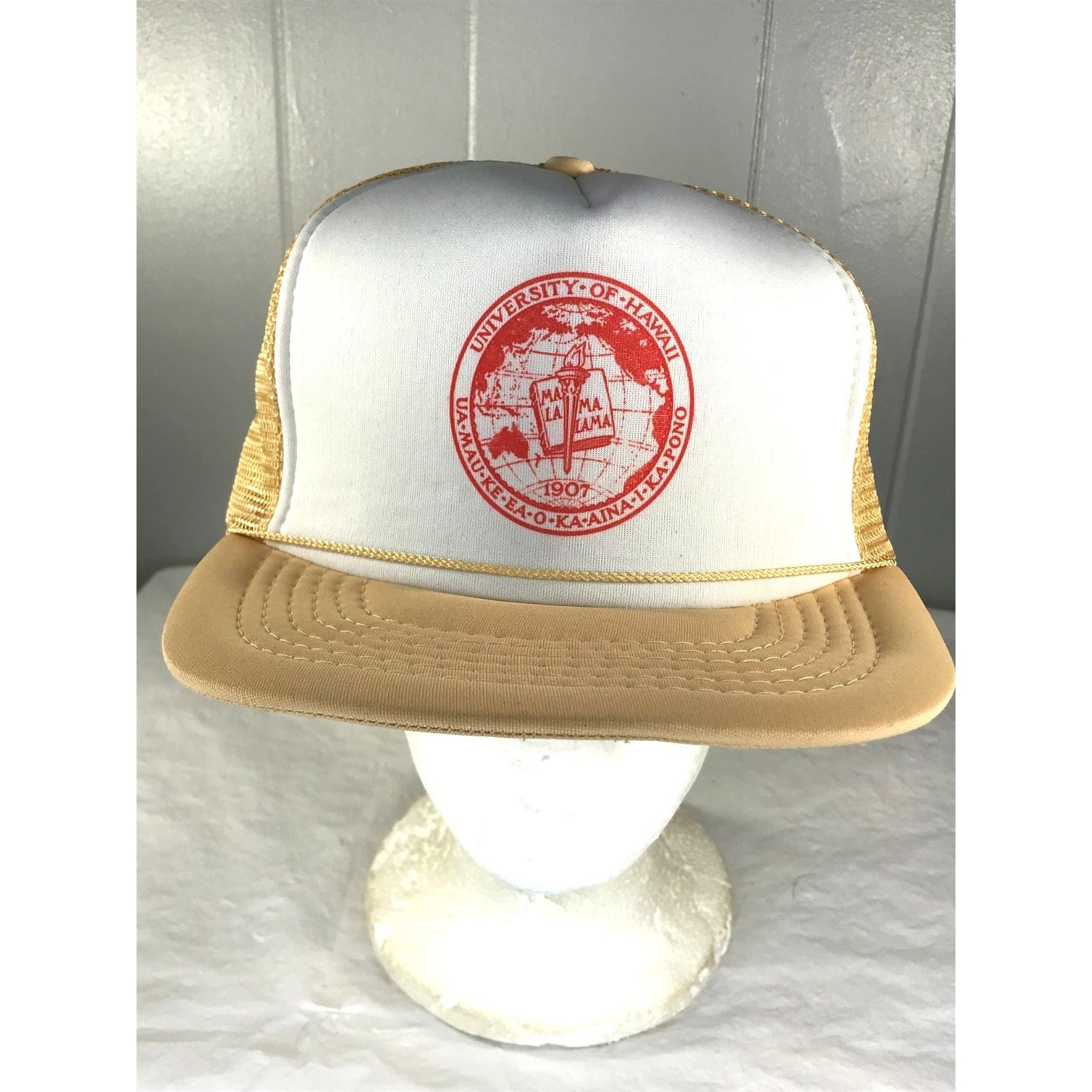 Otto Vintage University Of Hawaii Rainbow Warriors Trucker Hat Sn Size ONE SIZE - 1 Thumbnail