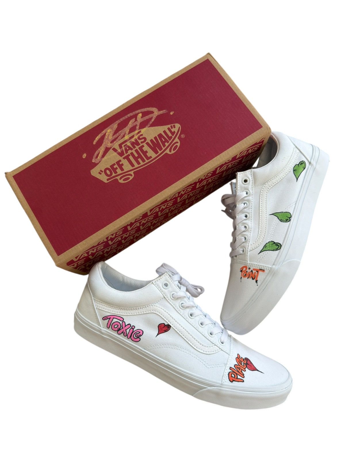 Matty Boy 1/1 Matty Boy Hand Drawn Old Skool Lace Up Vans + Signed Box Size US 12 / EU 45 - 1 Thumbnail