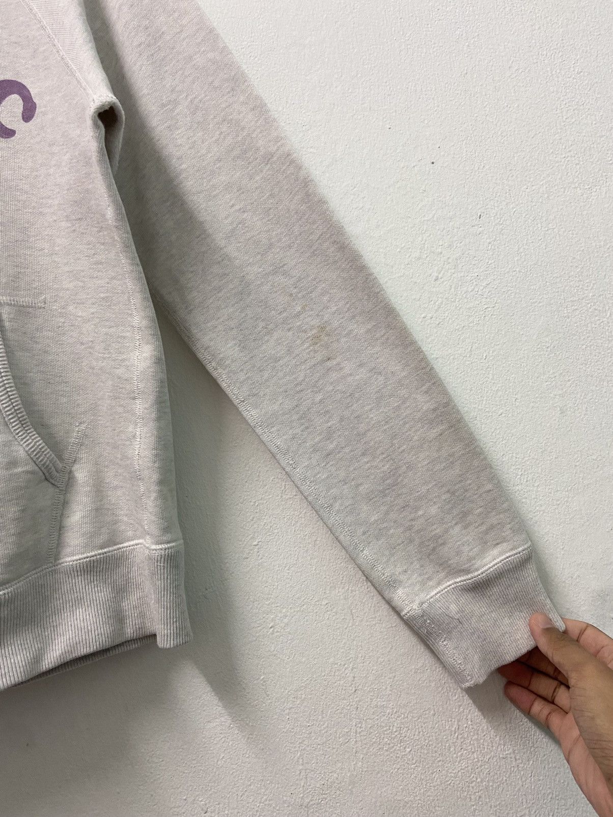 Hysteric Glamour Vintage 90's Hysteric Glamour " Raw Power " Grey Hoodie Size ONE SIZE - 5 Thumbnail
