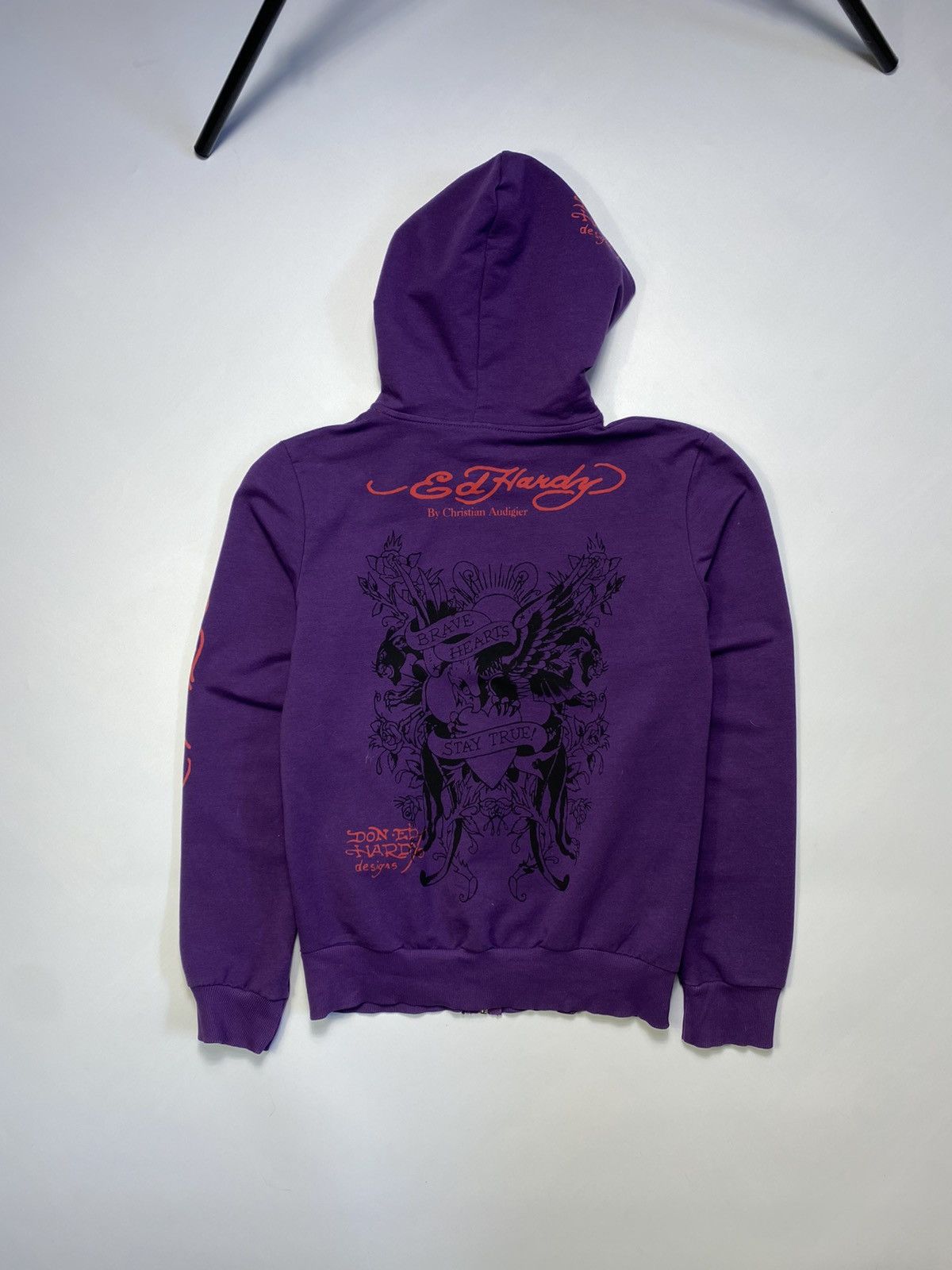 Ed Hardy Vintage Ed hardy Y2K big logo rhinestones zip hoodie Size L / US 10 / IT 46 - 10 Thumbnail