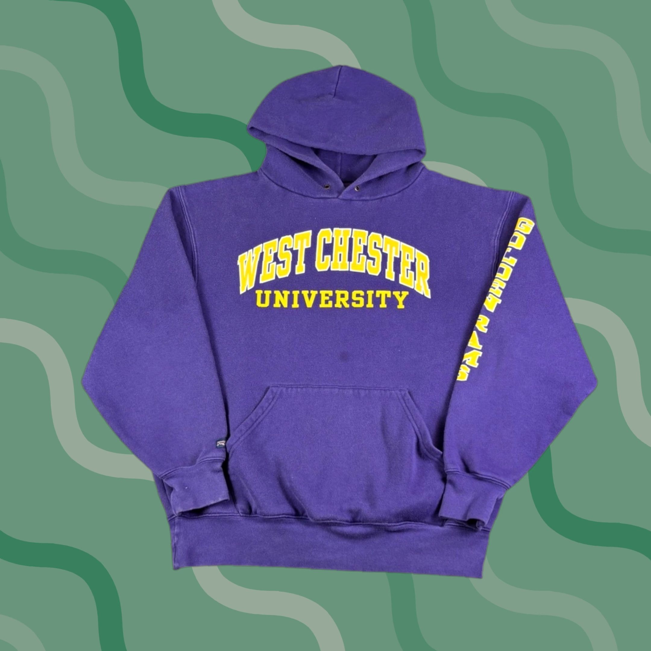 Jansport Jansport Hoodies West Chester University WCU Purple Mens Large Pullover Graphic Print Hooded Pocket Logo 90s School Basketball Sweatshirt Size US L / EU 52-54 / 3 - 1 Thumbnail