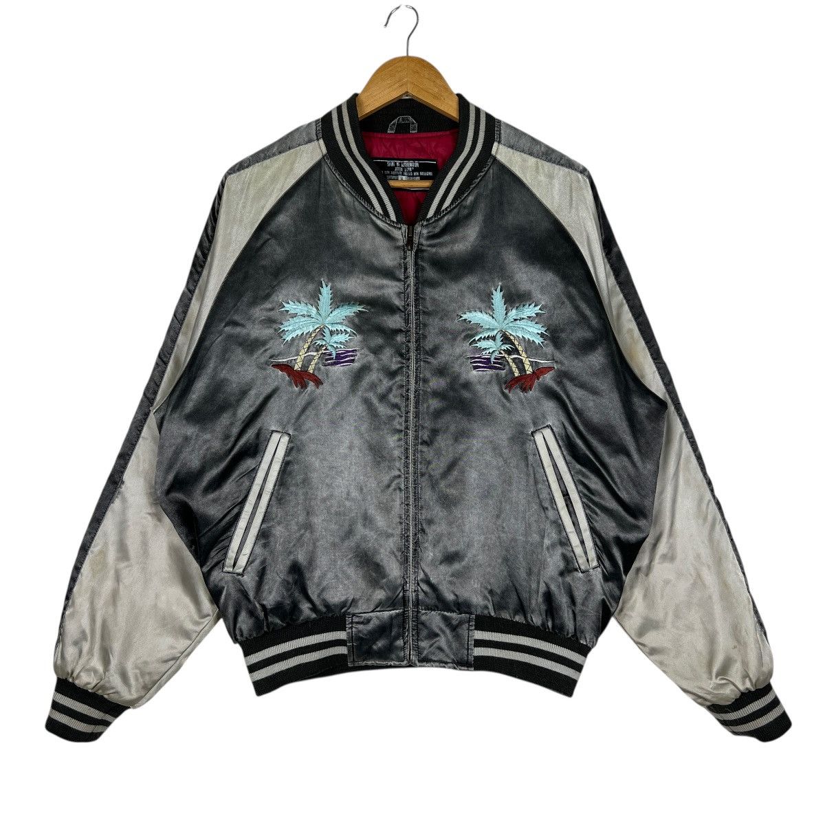 Japanese Brand 🔥 VINTAGE SUKAJAN ALOHA HAWAII JUNGLE STORM SOUVINER JACKET Size US M / EU 48-50 / 2 - 2 Thumbnail
