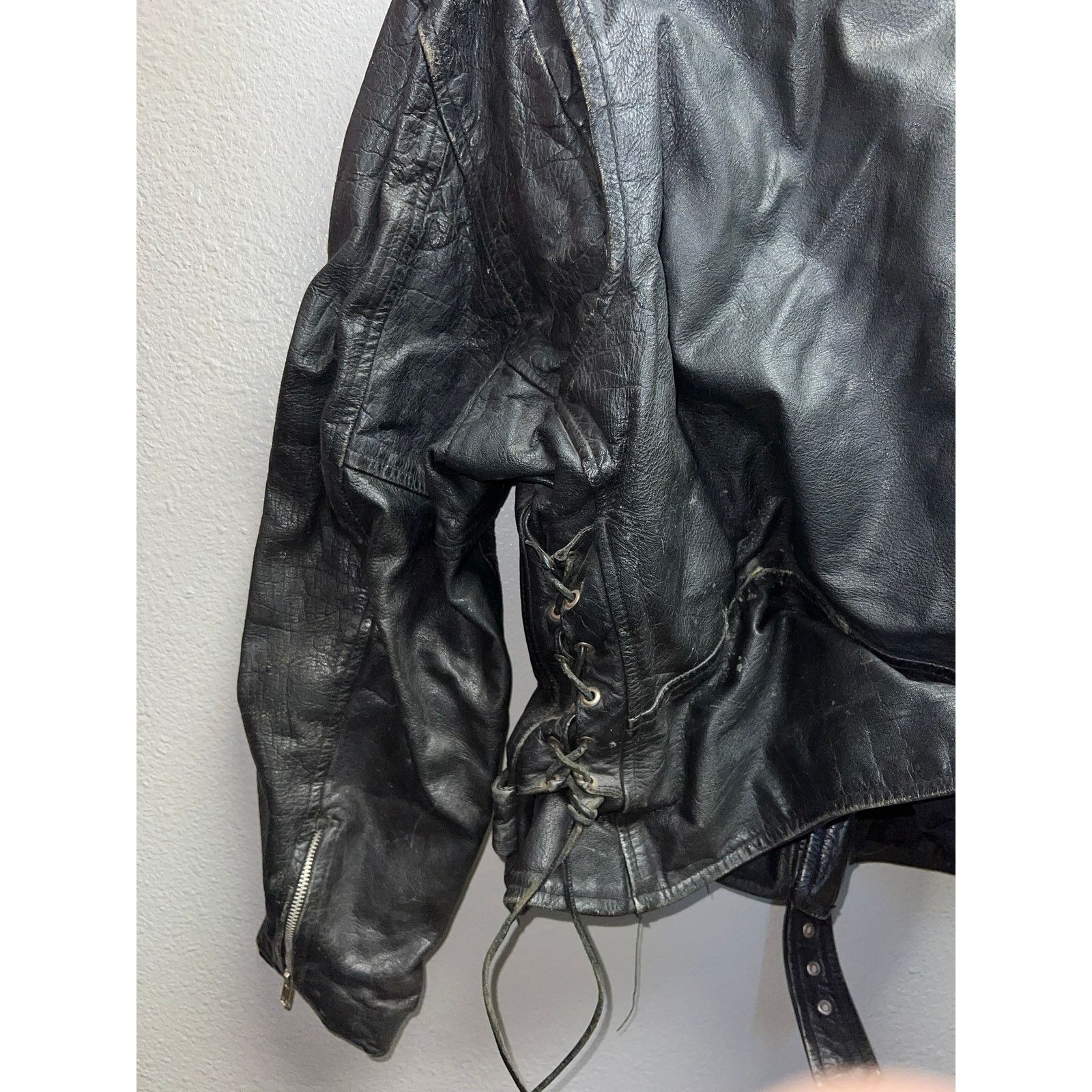 Vintage Vintage Storm Leathers Jacket Full Zip Leather Gear Large Size US L / EU 52-54 / 3 - 16 Thumbnail