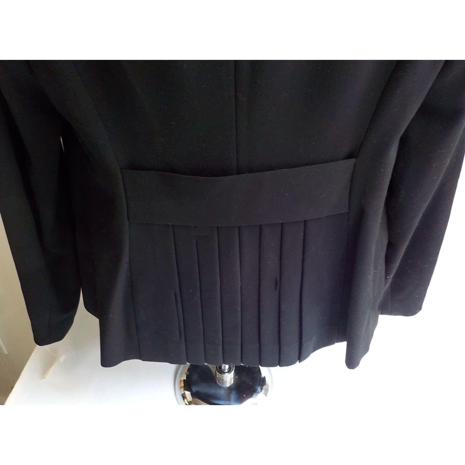 Sandro VINTAGE Sandra Blazer Shirt Womens Black 8 NWT Poly/Rayon/Spandex Fully Lined Front Snap Size M / US 6-8 / IT 42-44 - 5 Thumbnail