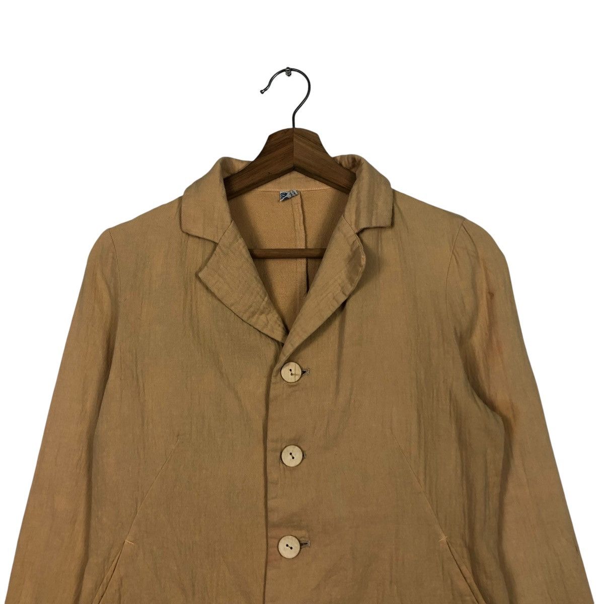 45rpm 🔥CROPPED CHORE BIKER BUTTON JACKET TRIANGLE CO. JAPAN Size US M / EU 48-50 / 2 - 5 Thumbnail