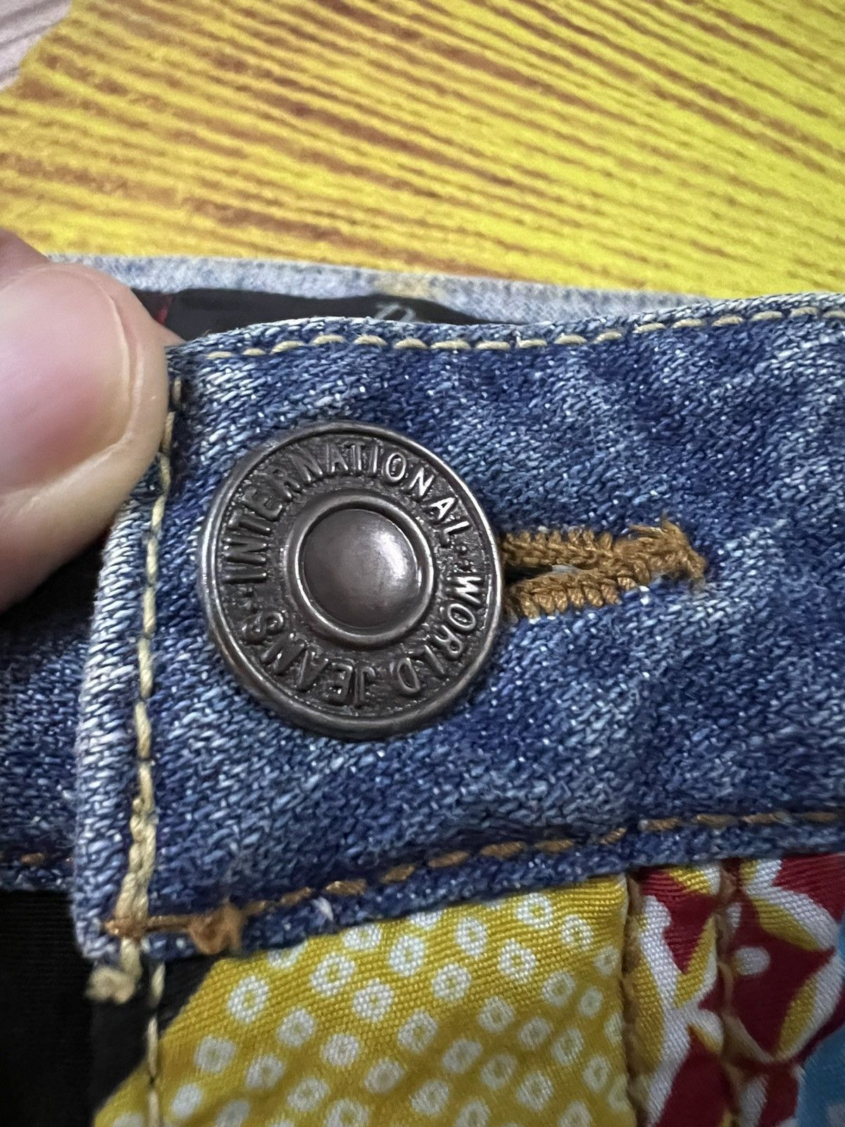 Japanese Brand DOMINATE HANDCRAFTED DOUBLE WAIST FLOWER JEANS RARE Size US 30 / EU 46 - 5 Thumbnail