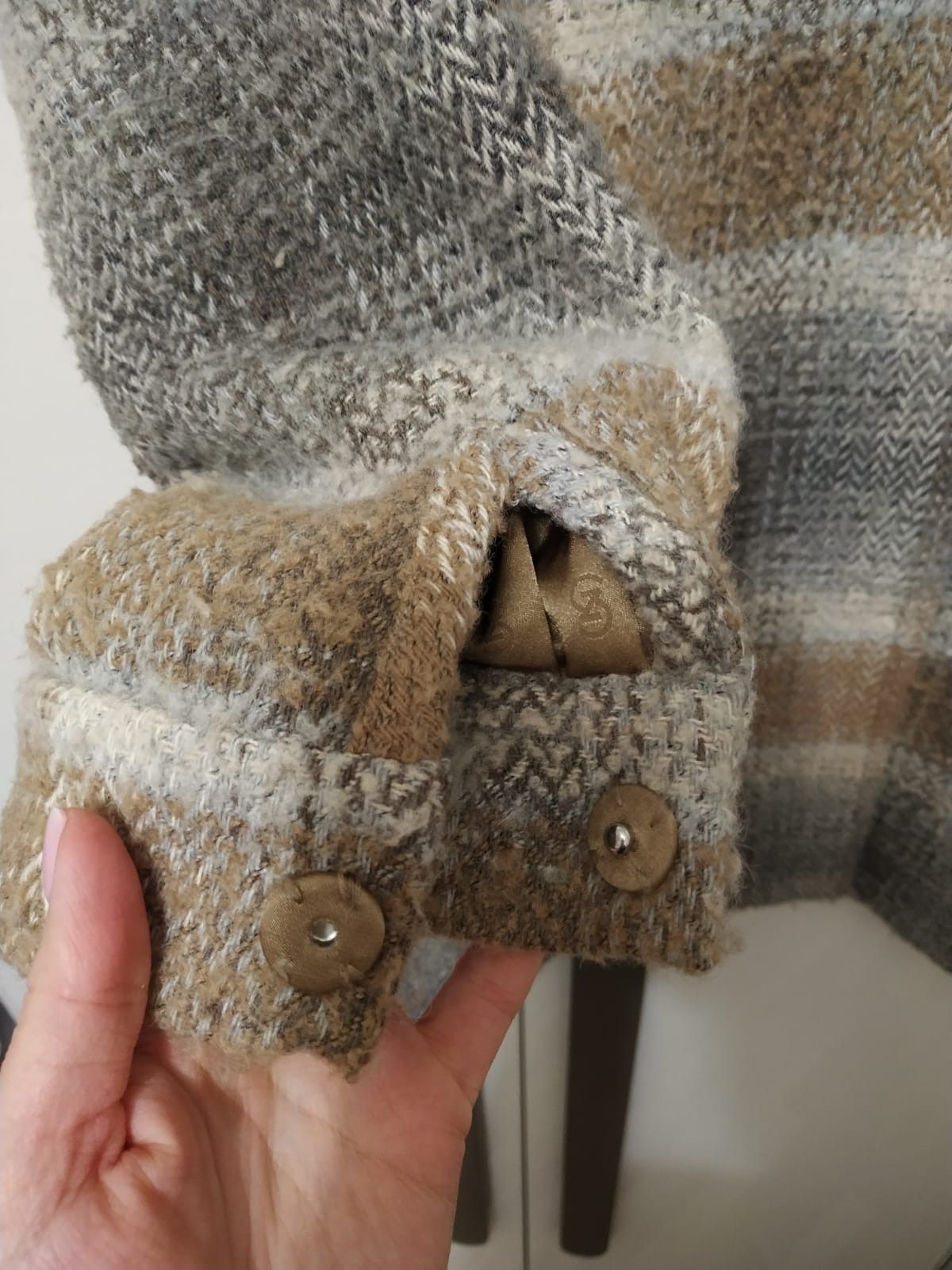 Gestuz Gestuz checked coat wool composition beige brown Size M / US 6-8 / IT 42-44 - 8 Thumbnail