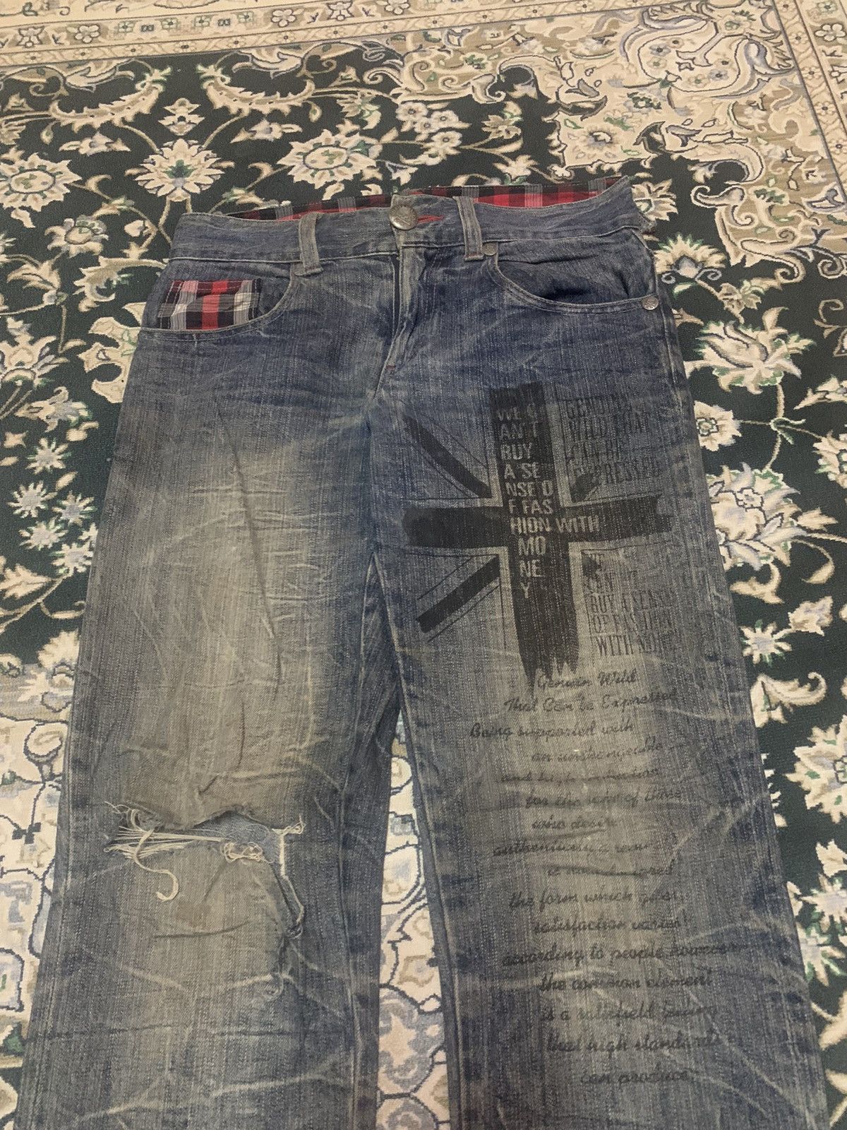 Seditionaries PUNKS STYLE JEANS DISTRESSED DESIGN BRAND JACK SERIKA Size US 31 - 4 Thumbnail