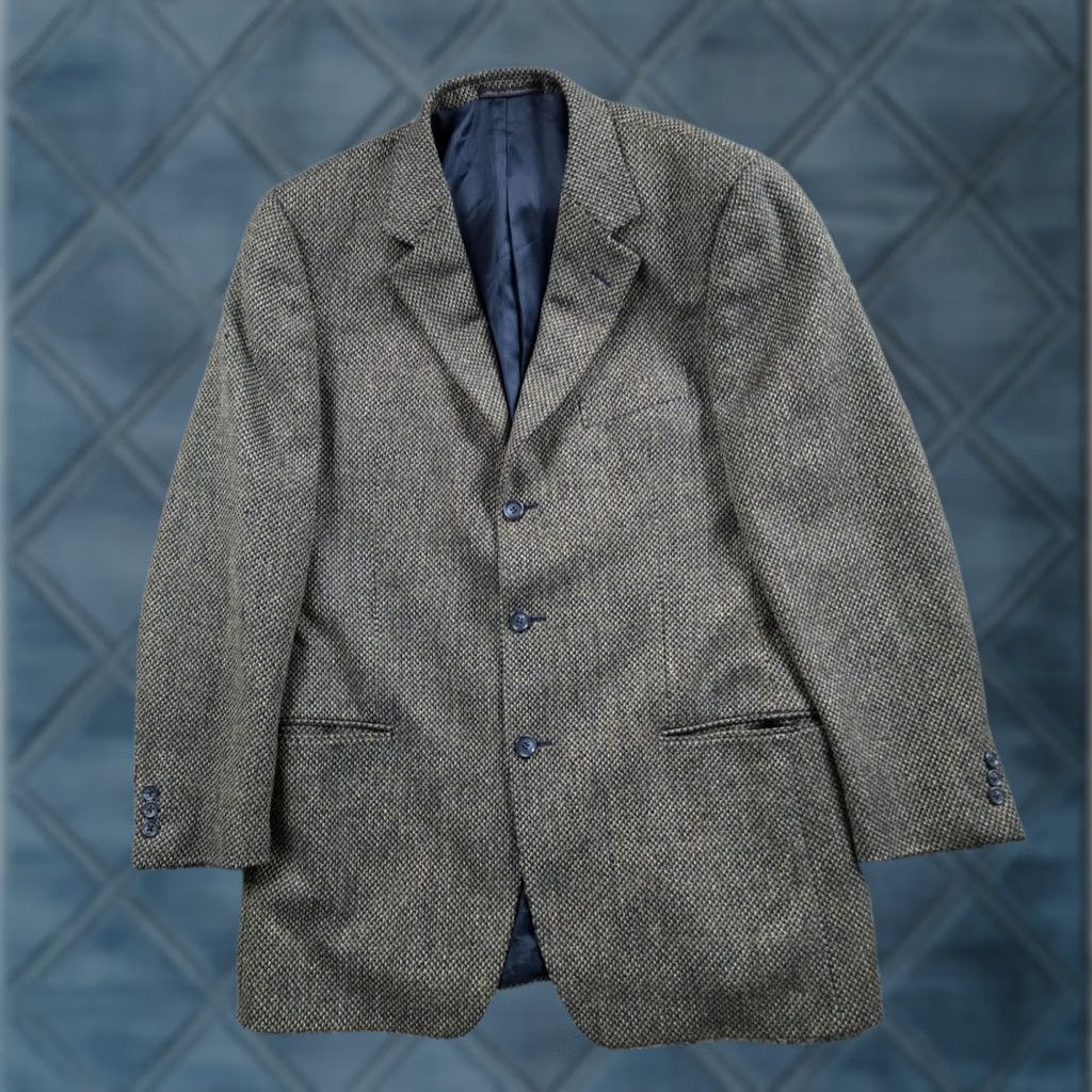 Ermenegildo Zegna Ermenegildo Zegna Blazer Single-Breasted Wool Brown Plaid Notch 3-Button Chest 40 L EU 52 L US Mens Vintage? Size 42R - 1 Thumbnail