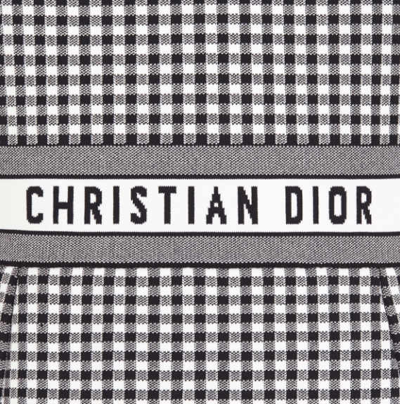 Dior o1w1db10525 344R10 Short Flared Dress in Gray/Black Size XS / US 0-2 / IT 36-38 - 3 Thumbnail