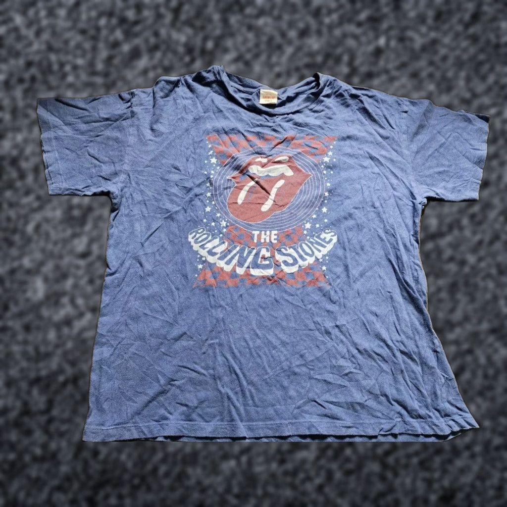American Eagle Outfitters American Eagle Rolling Stones Oversized Short Sleeve Blue Band T Shirt Mens S Size US S / EU 44-46 / 1 - 1 Thumbnail