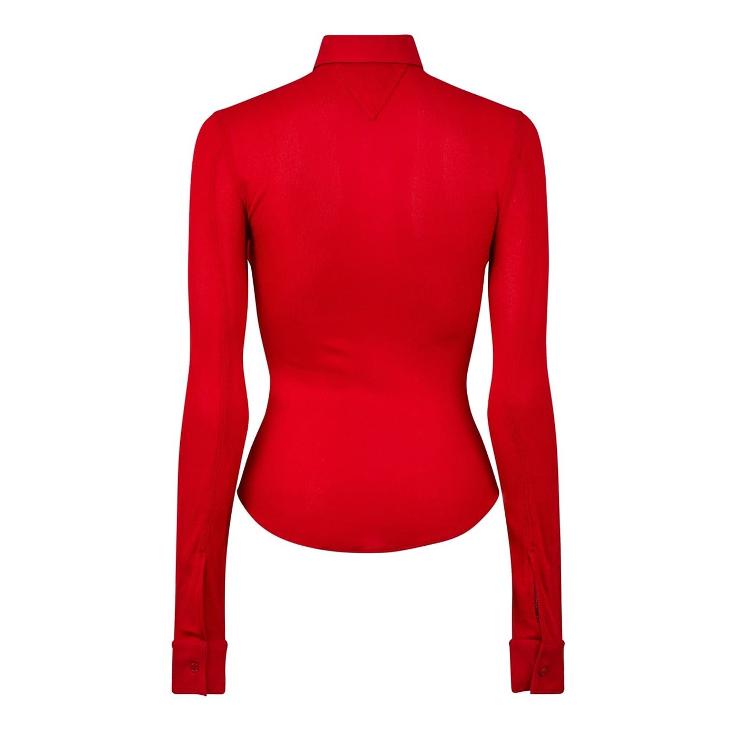 Bottega Veneta Bottega Veneta Slim Fit Long Sleeve Shirt in Red Size XS / US 0-2 / IT 36-38 - 2 Thumbnail