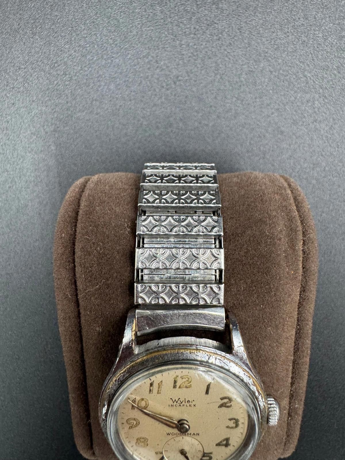 Other Vintage Wyler Incaflex Woodsman Swiss Manual Wind SubSeconds Size ONE SIZE - 6 Thumbnail