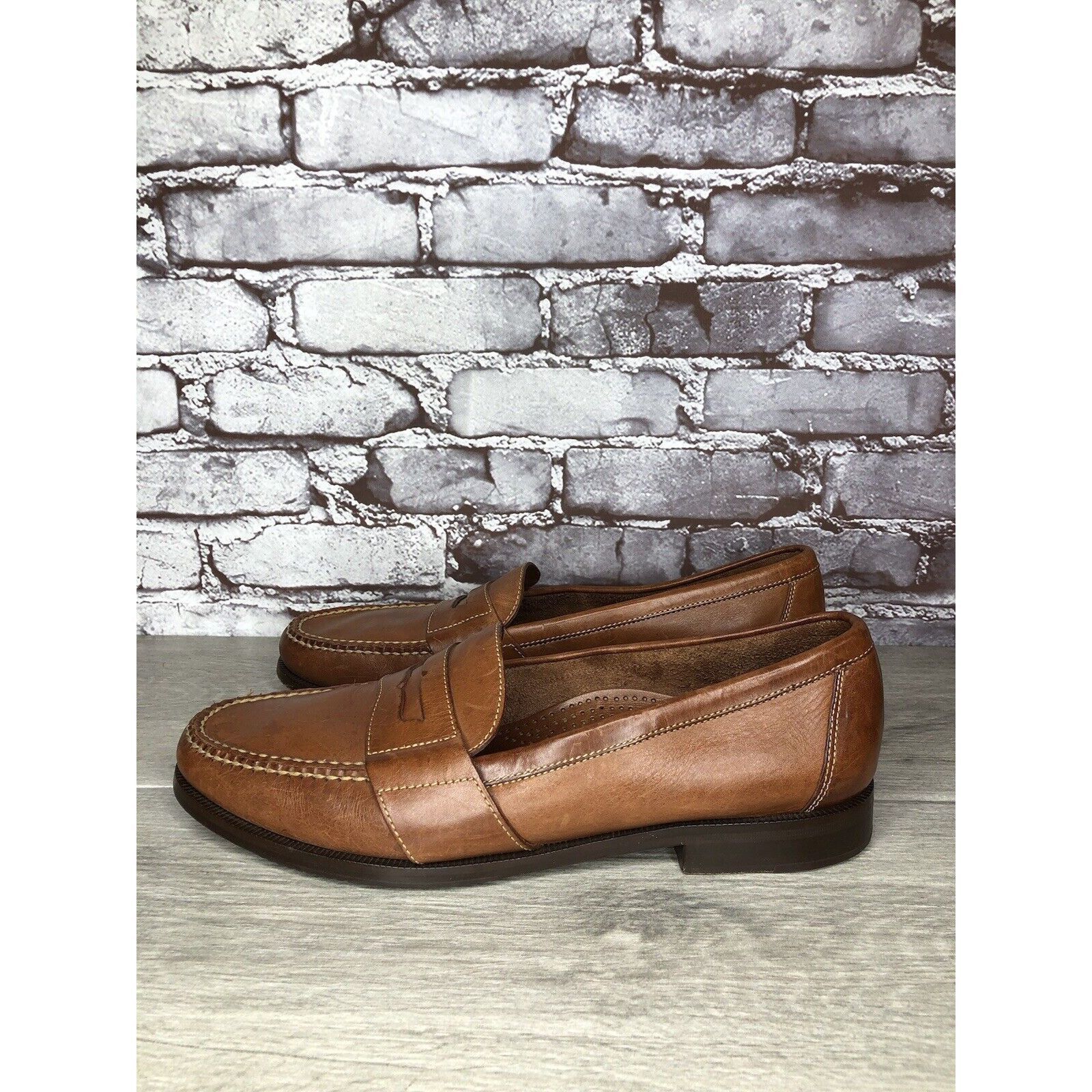 Cole Haan Cole Haan Brown Leather Slip On Penny Loafers Dress Shoes Me Size US 13 / EU 46 - 13 Thumbnail