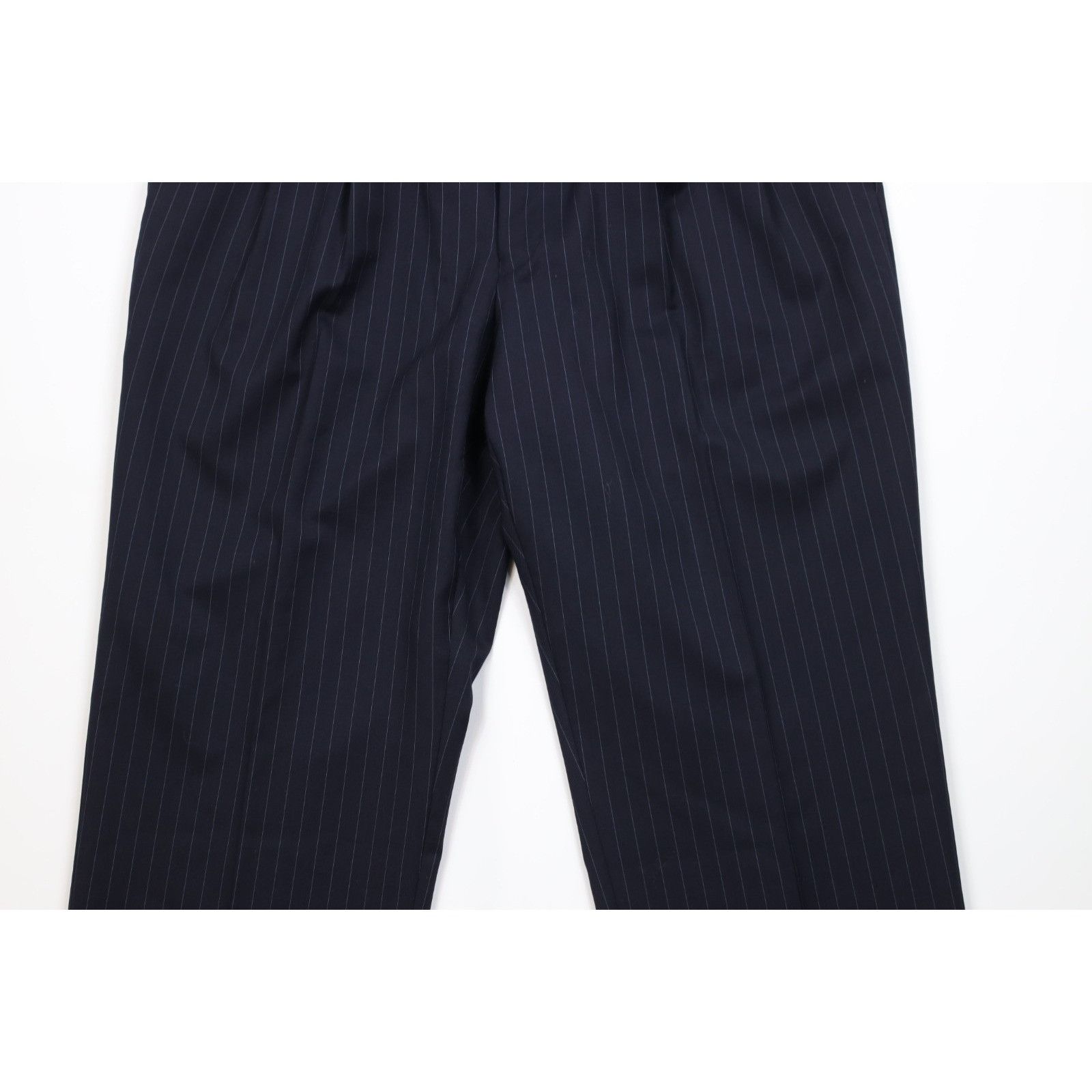 Chaps Vintage Chaps 2 Piece Wool Pinstriped Suit Wedding Size 44S - 10 Thumbnail