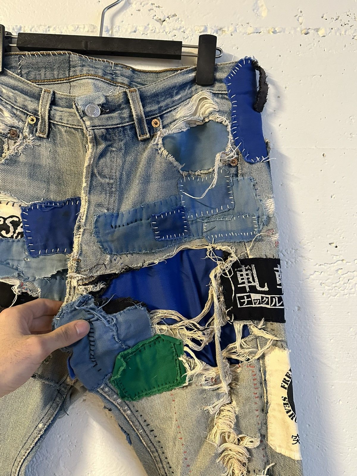 Blackmeans THRASHED JAPANESE CRUST DENIM LEVI’S Size US 29 - 3 Thumbnail