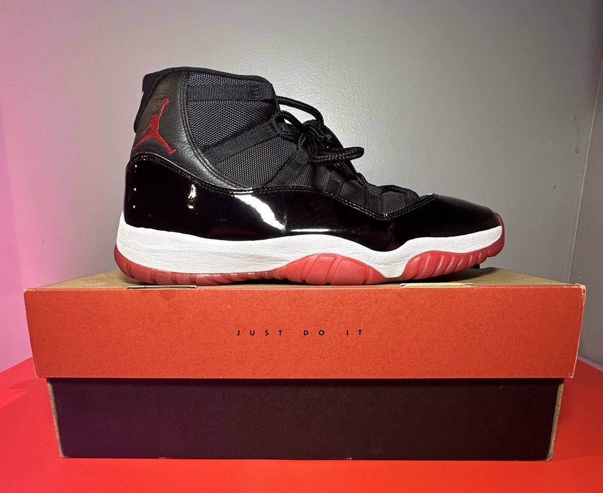 image of Size 14 - Jordan 11 Retro High Bred Shoes in Black, Men's