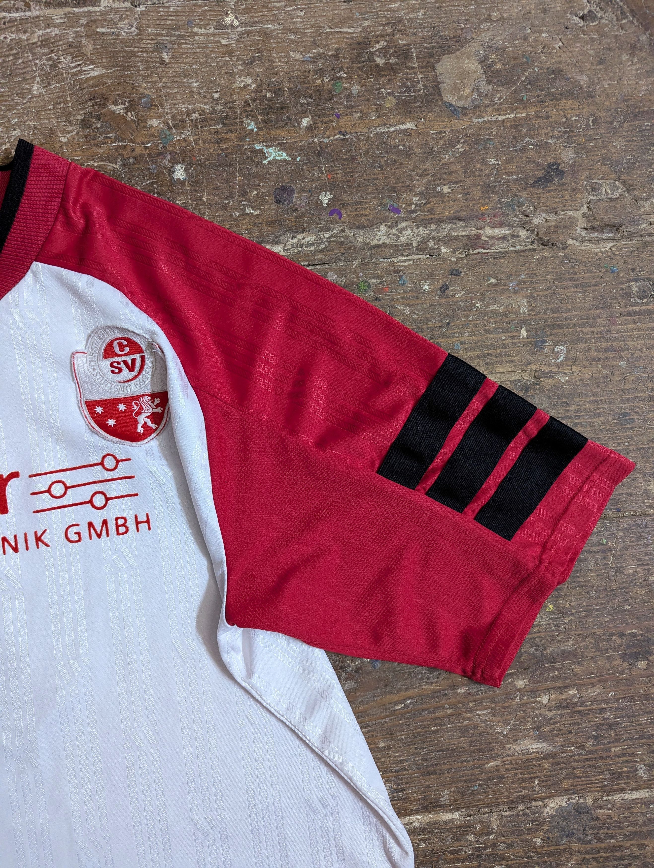 Adidas 1999 Adidas CSV Stuttgart Berner Elektrotechnik Jersey Size US XL / EU 56 / 4 - 6 Thumbnail