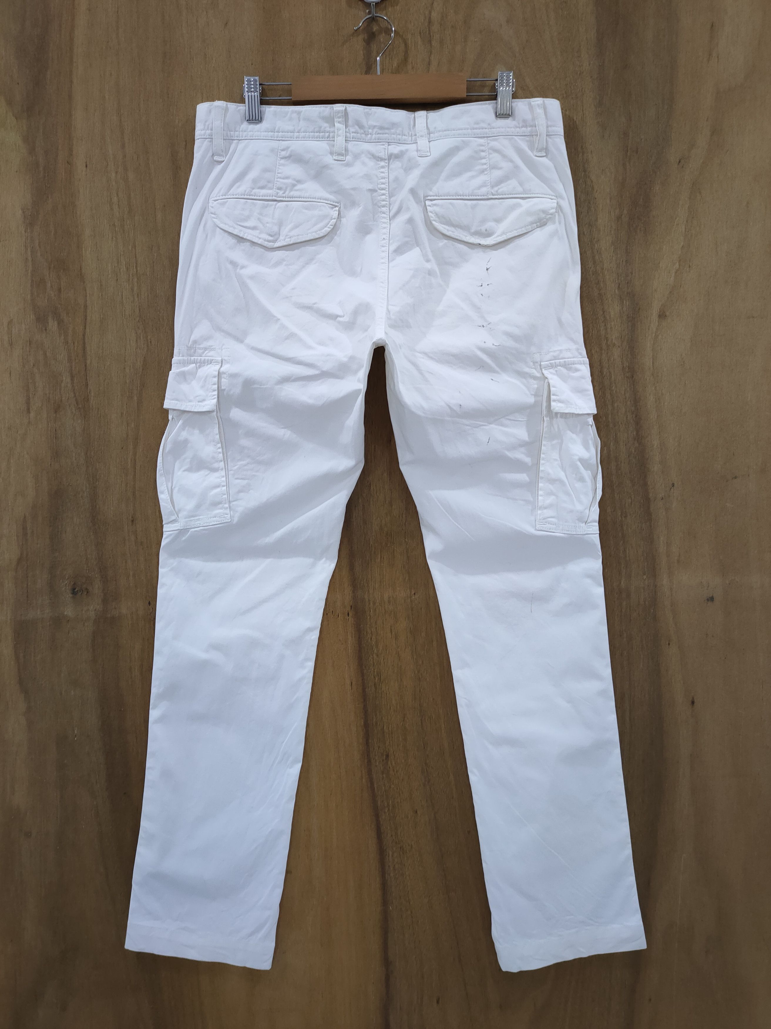 Japanese Brand JAPANESE WHITE YELLOW SKINNY CARGO PANTS Size US 33 - 2 Thumbnail