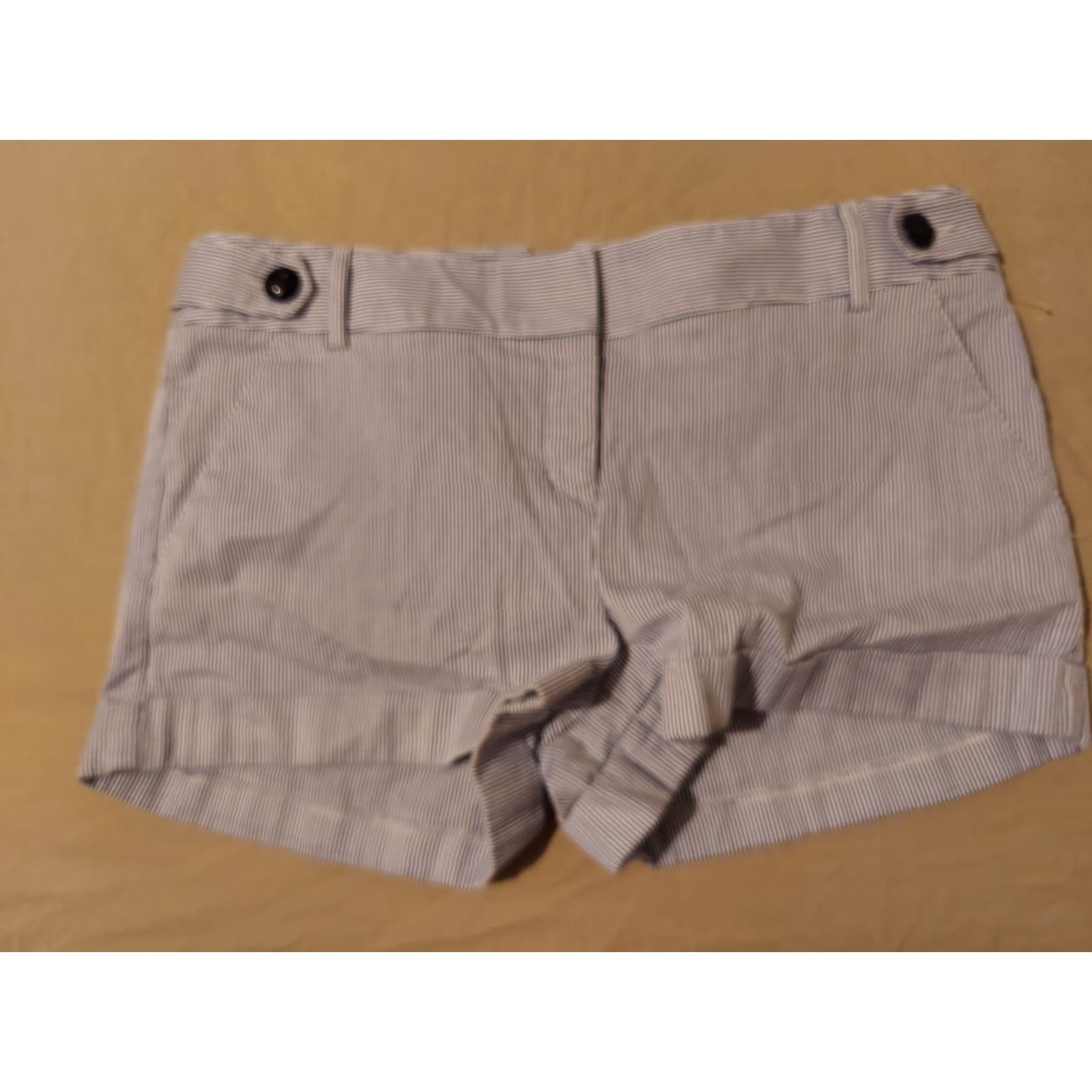 Express Womens Express Shorts 10 Blue Cotton Khaki Chino Chino Shorts Flat Front Button Casual Summer Spring Mens? Size 32" / US 10 / IT 46 - 3 Thumbnail
