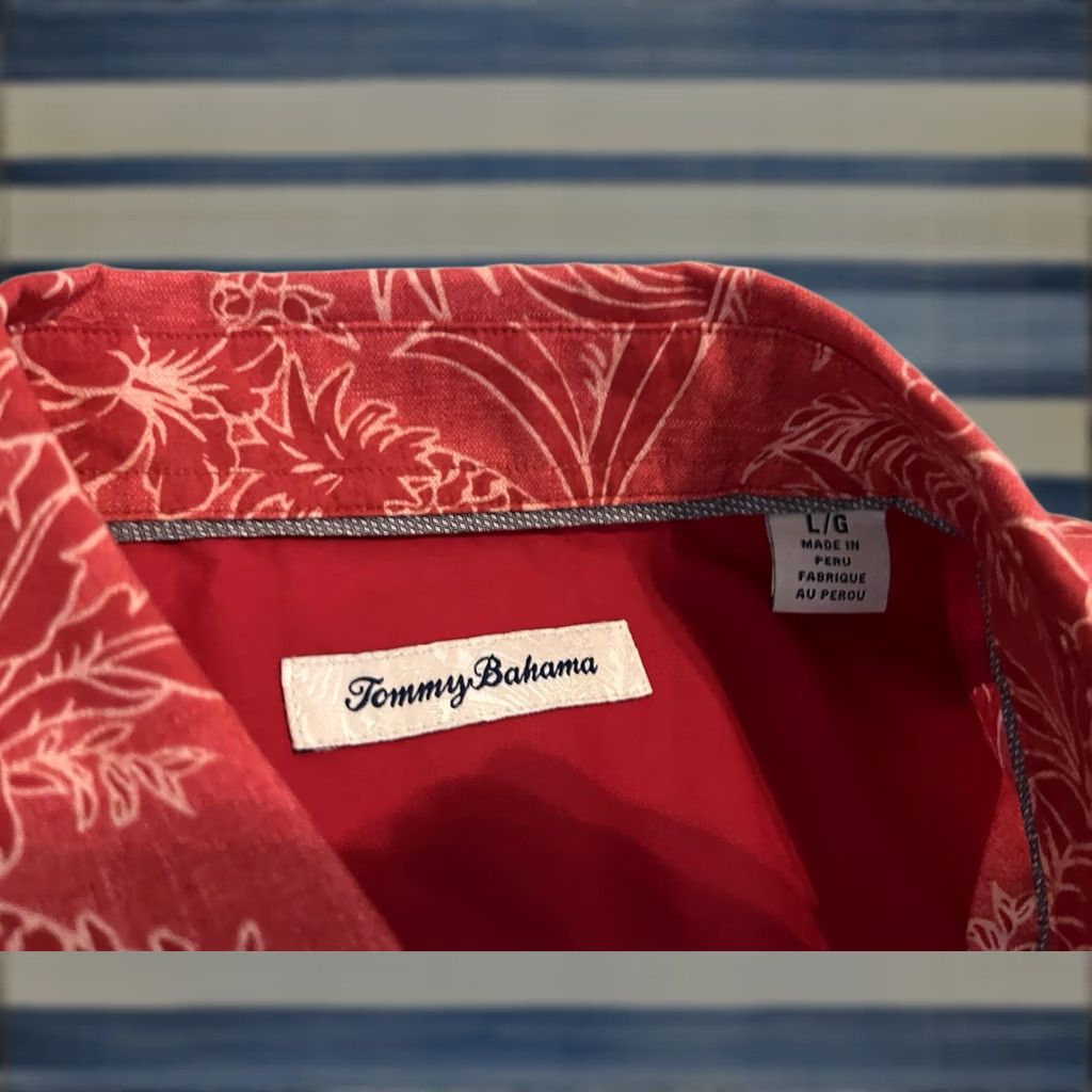 Tommy Bahama Tommy Bahama USC Trojans Football Hawaiian Shirt Pima Cotton Mens Large Red Short Sleeve Button-Up Hawaiian Mens L Size US L / EU 52-54 / 3 - 1 Thumbnail