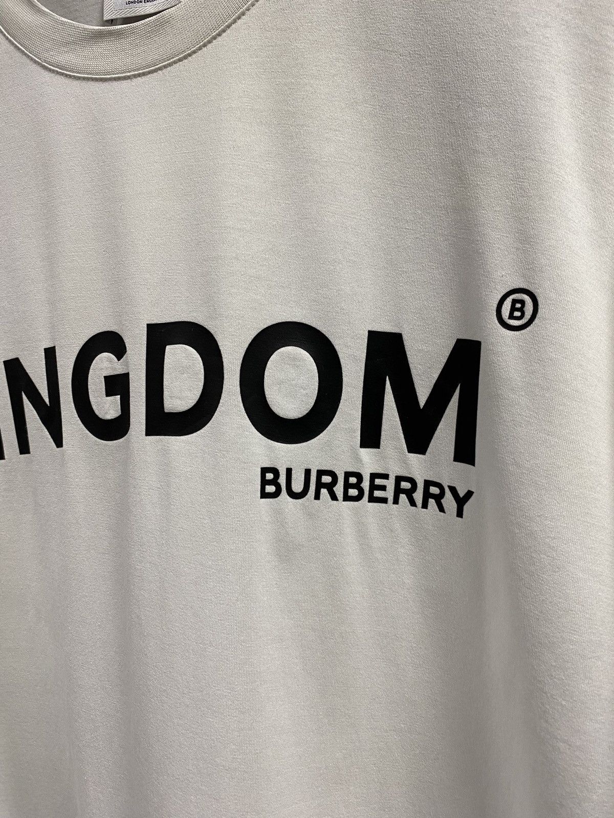 Burberry Burberry Kingdom Spellout White Mens Tee Shirt Large Size US L / EU 52-54 / 3 - 5 Thumbnail