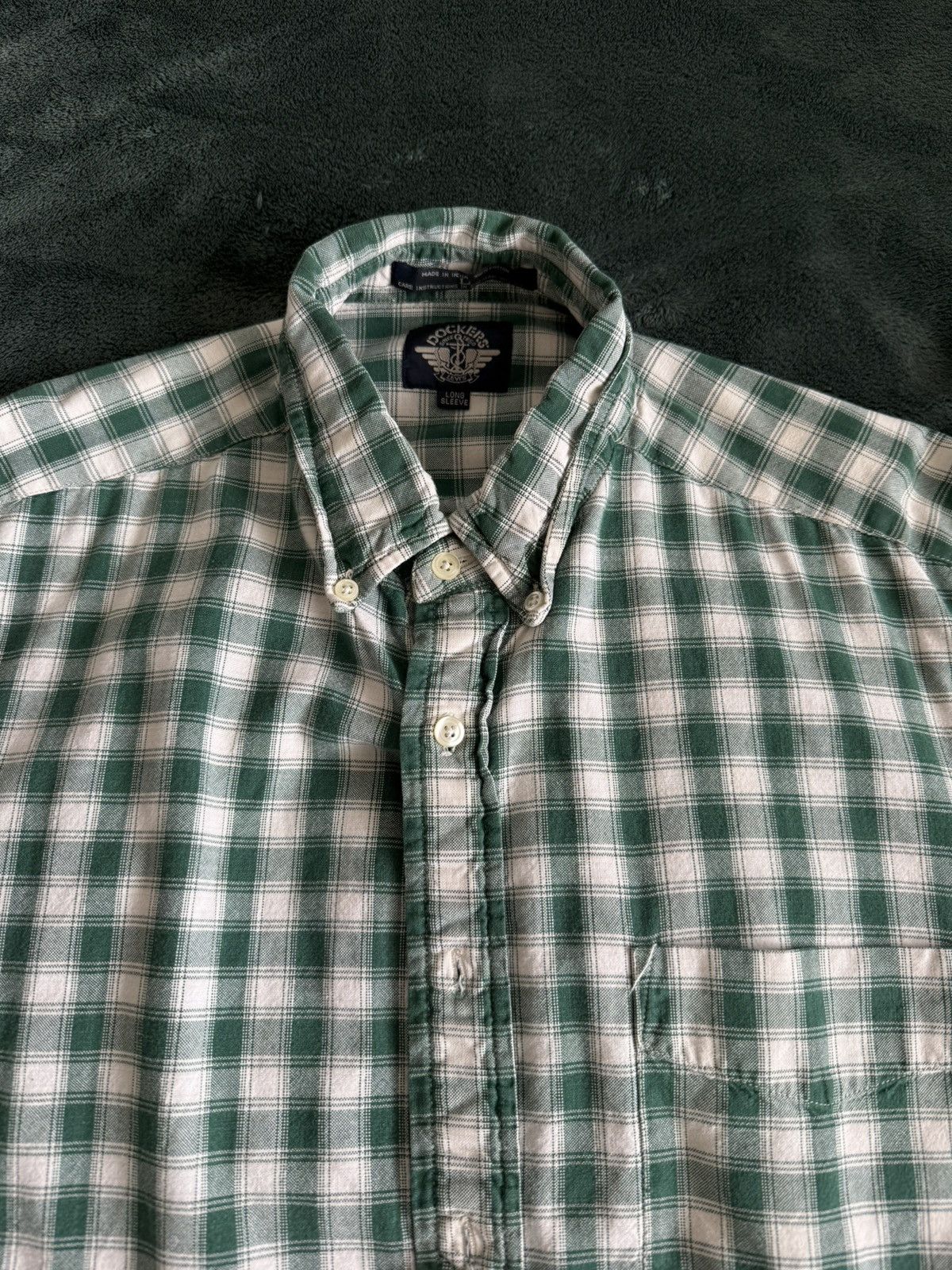 Dockers Green and White Button up Size US L / EU 52-54 / 3 - 3 Thumbnail