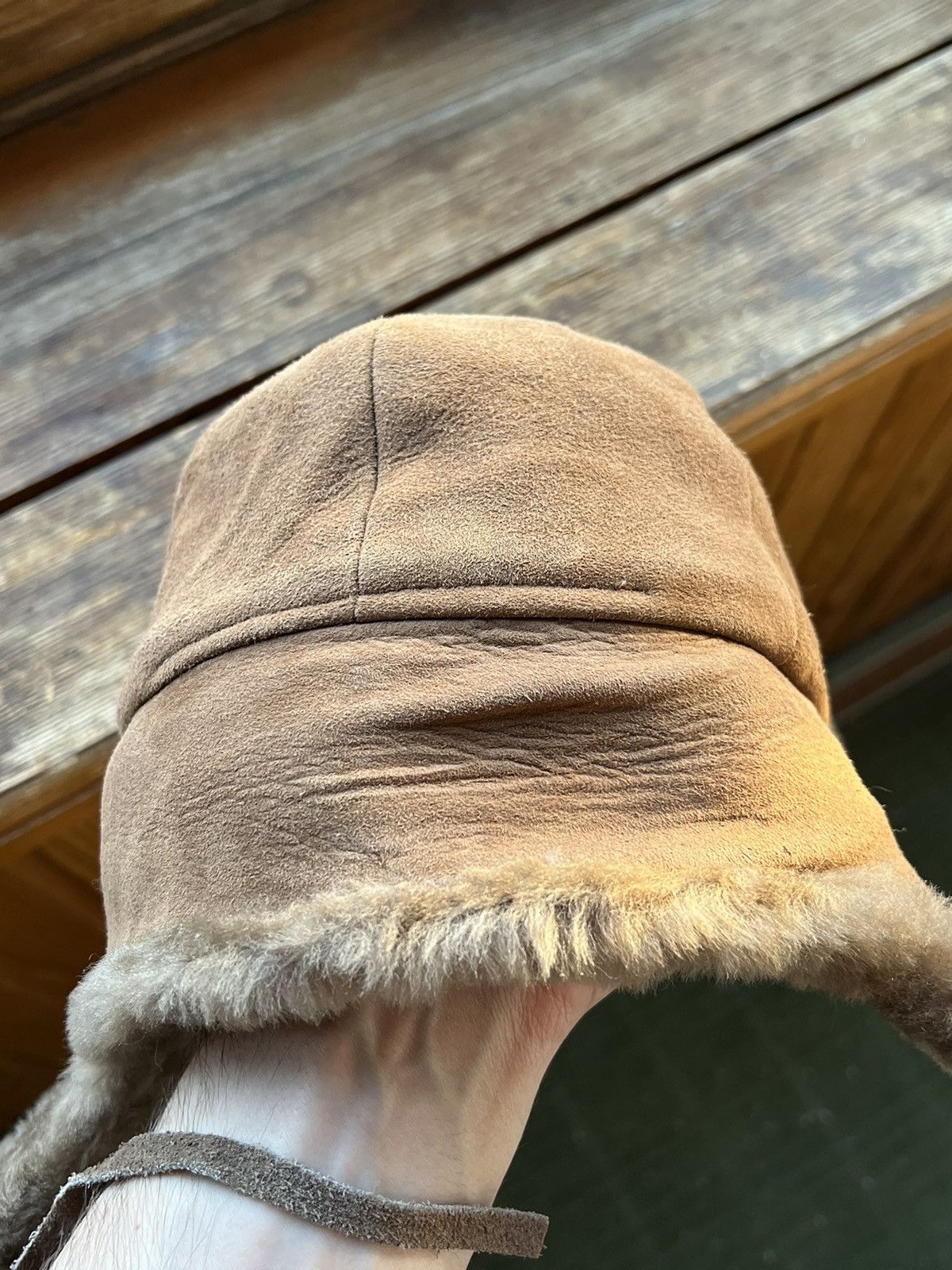 Leather Vintage Ushanka CRAMBES Y2K Leather Trapper Hat Rare Size ONE SIZE - 22 Thumbnail