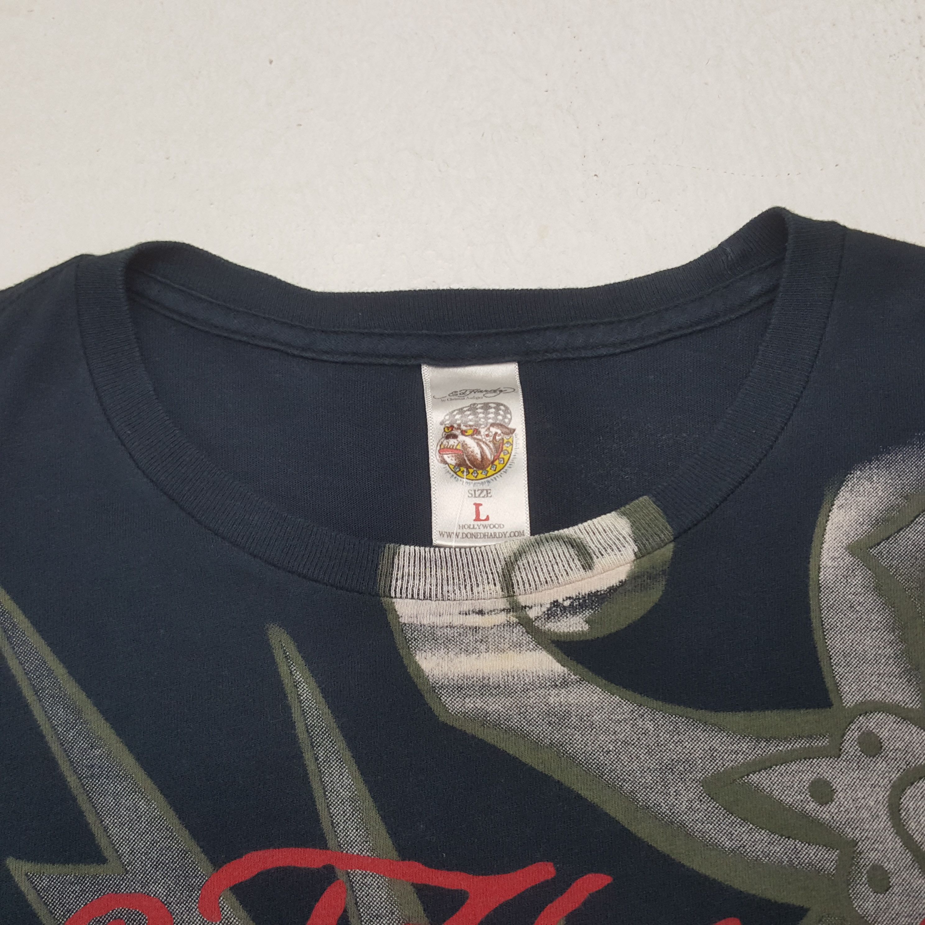 Ed Hardy Vintage Ed Hardy by Christian Audiger Skull Tshirt C285N67 Size US L / EU 52-54 / 3 - 5 Thumbnail